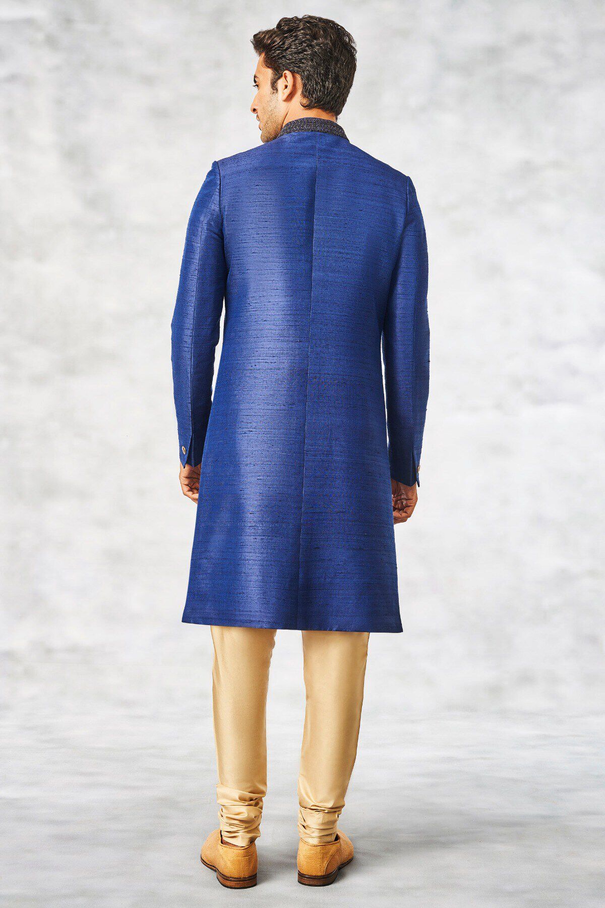 3 - Ejaz Sherwani - Navy Blue, image 3