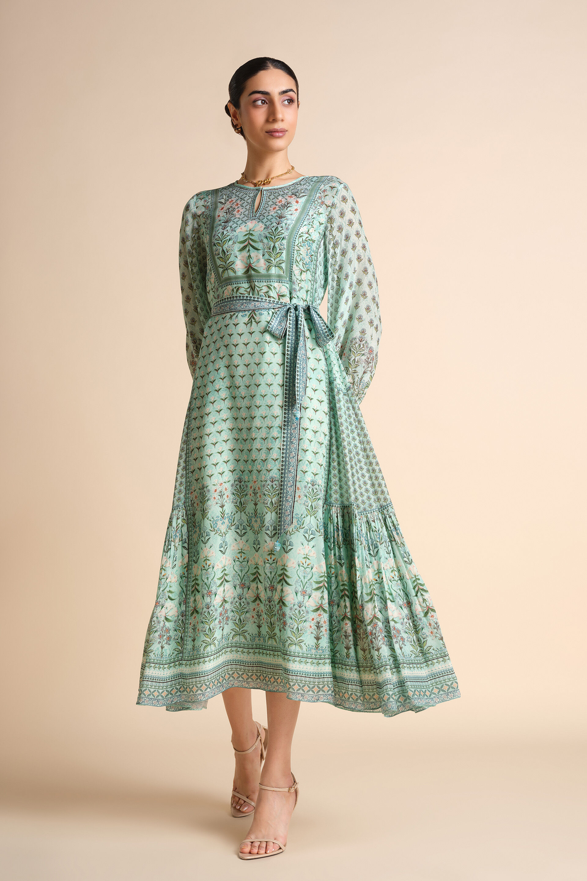 Tacoma Dress - Aqua, Aqua, image 1