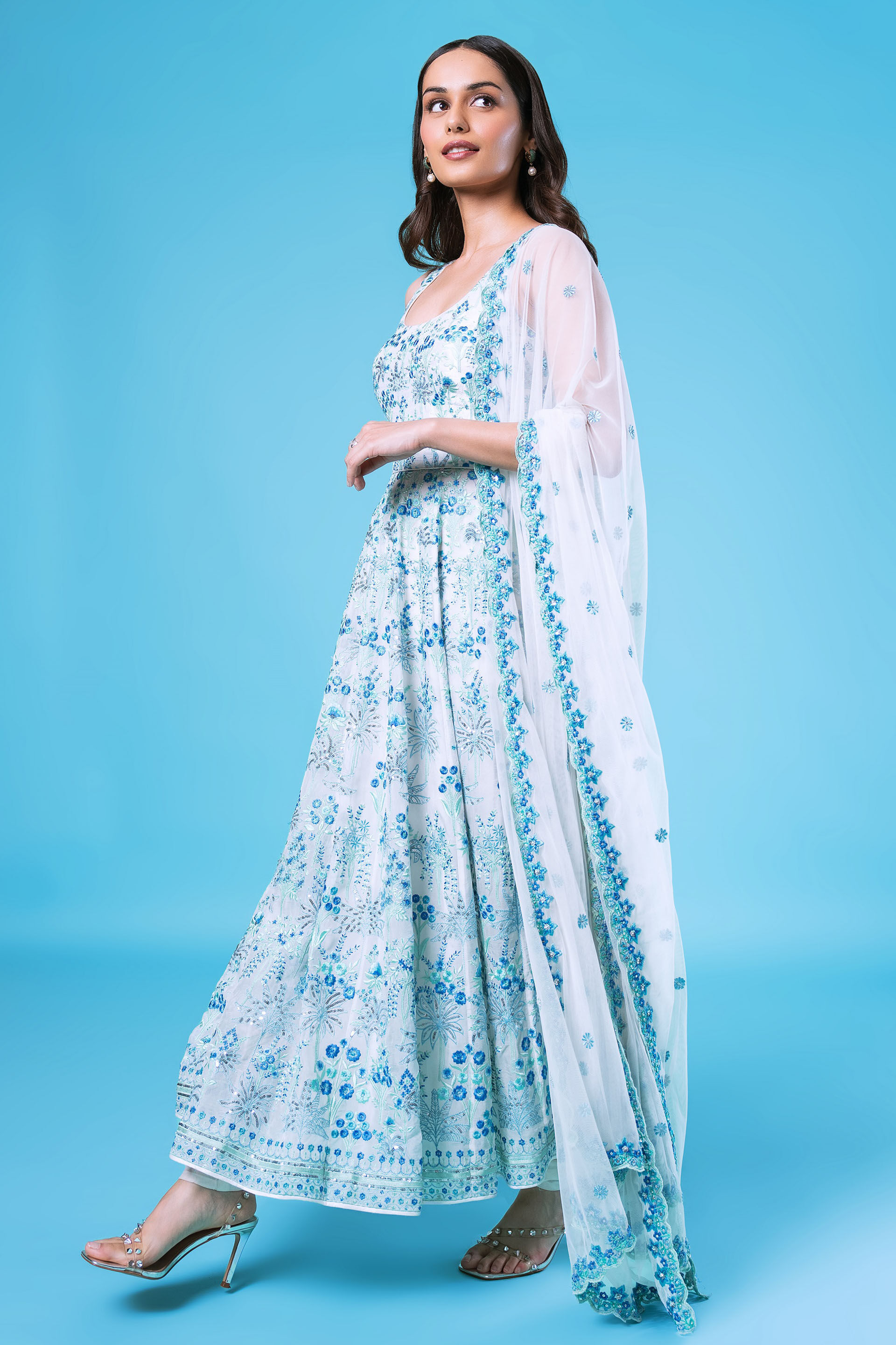 Periwinkle Suit Set- White, , image 2