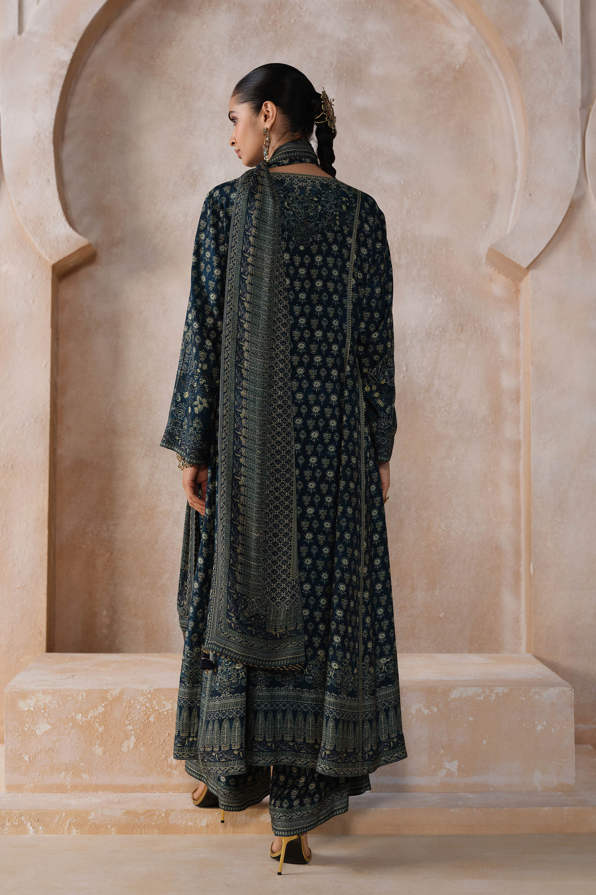 Emira Silk Suit Set - Blue