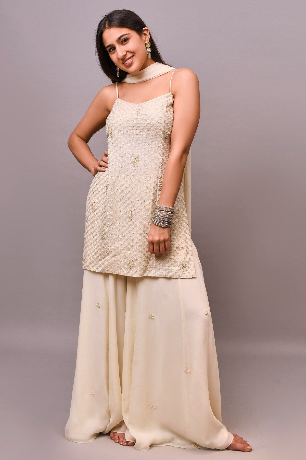 2 - Ramiza Sharara Set &ndash; Ivory, image 2