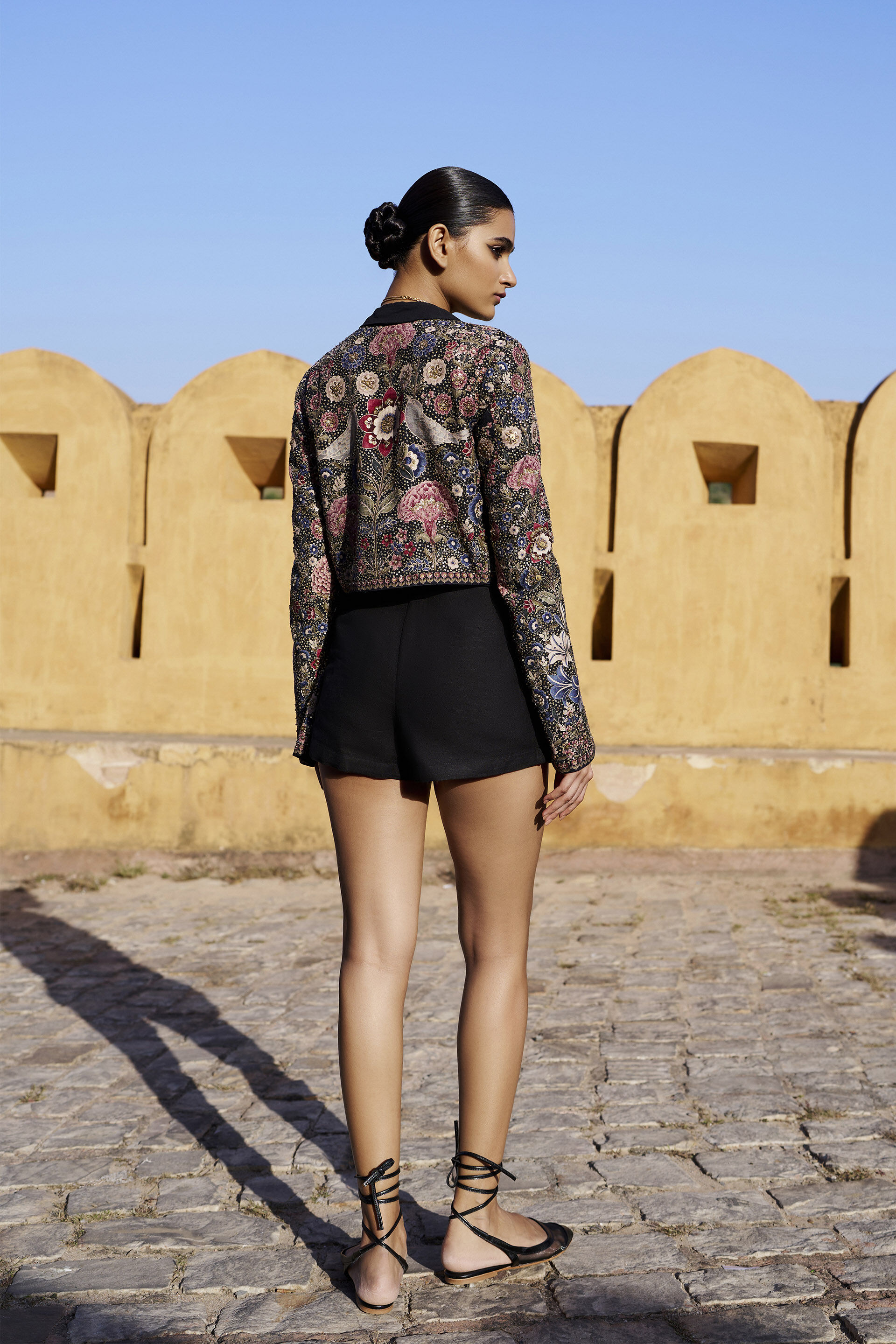 Songs Of The Forest Embroidered Silk Set - Black, Black, image 4