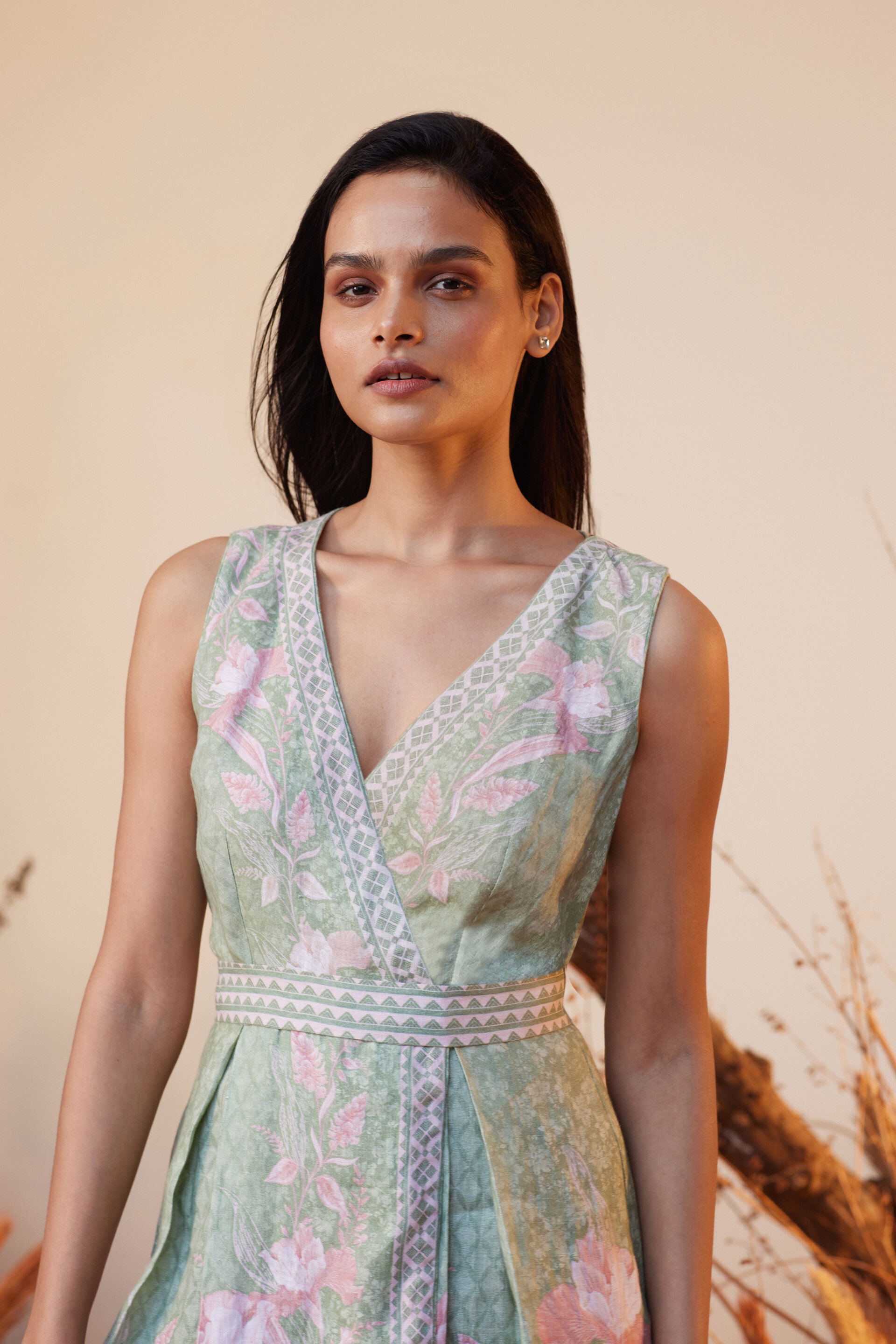 Floriana Dress - Sage, Sage, image 3