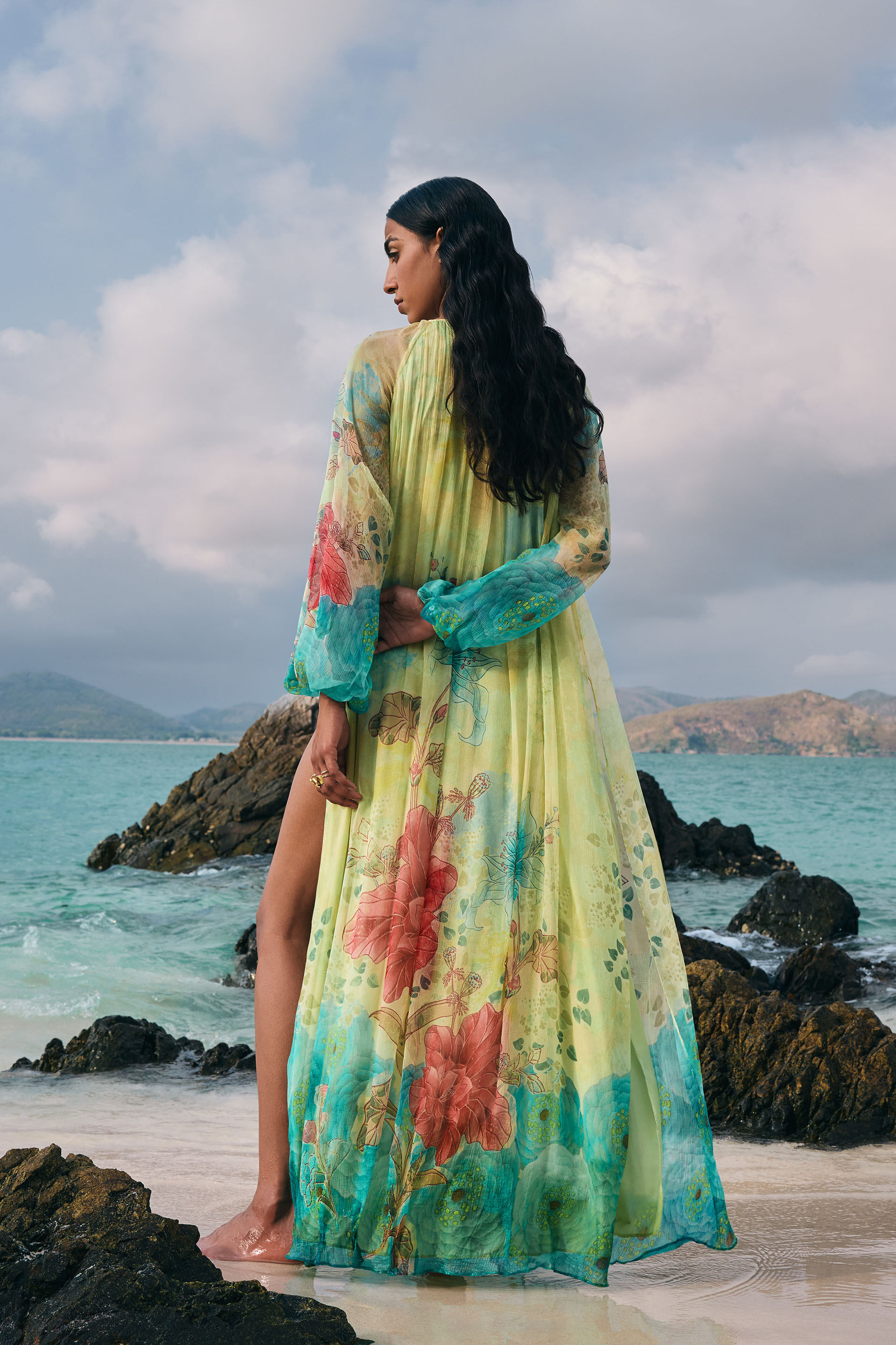 Yellow kaftan top sale
