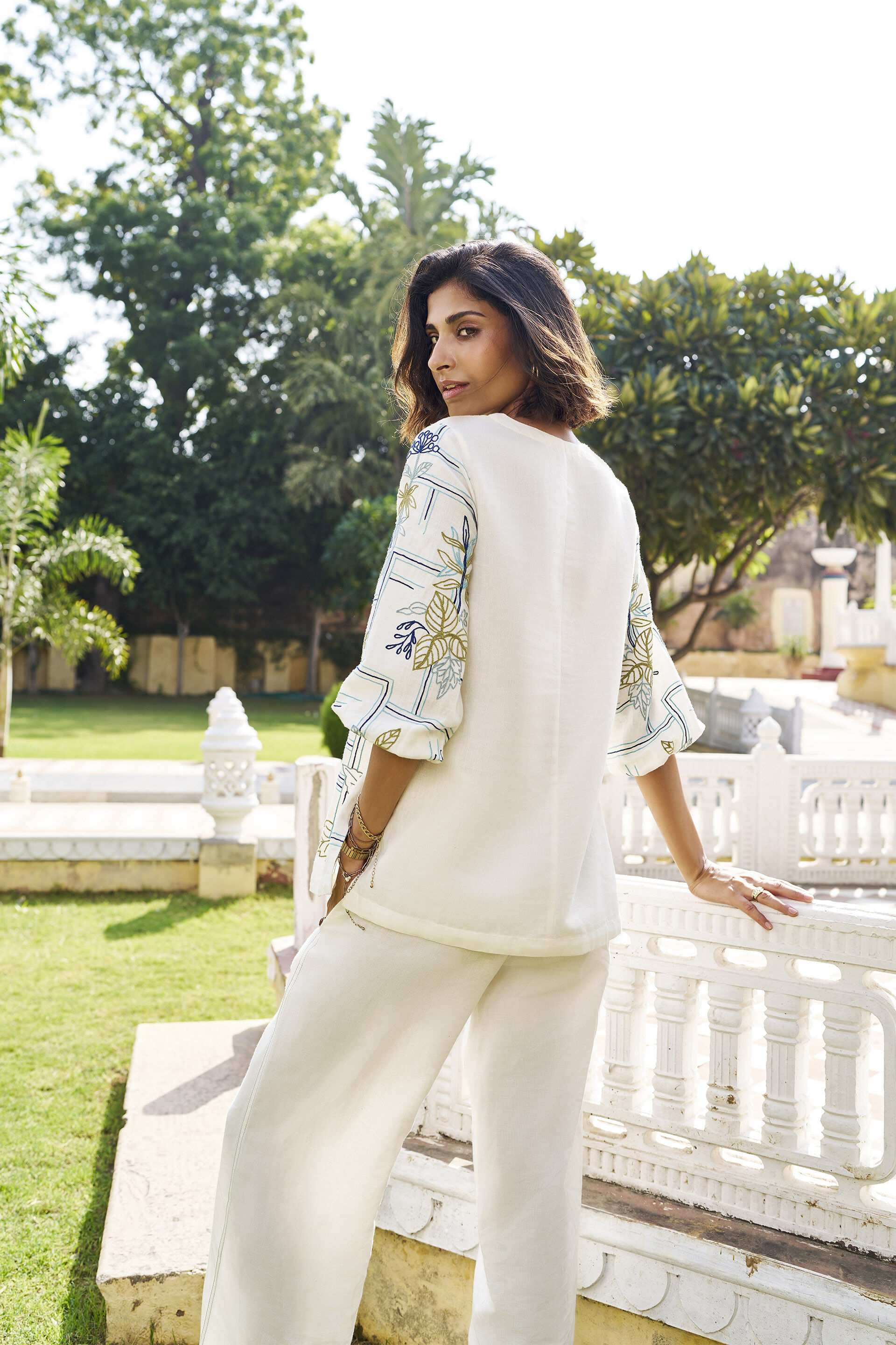 Orchard SEWA Hand-embroidered Coord - White, White, image 2