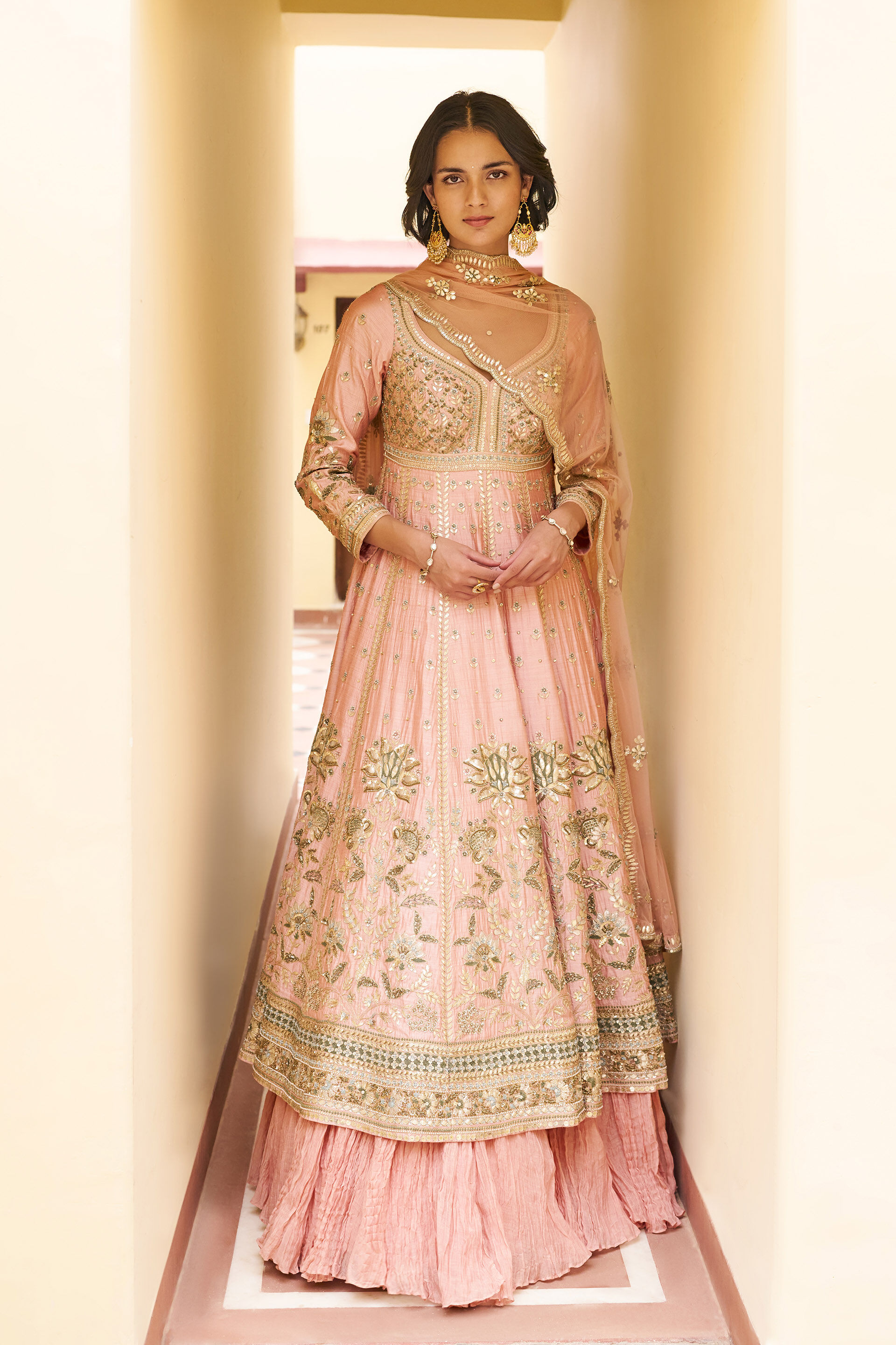 Beloved Gota Patti Anarkali Set - ​Blush
