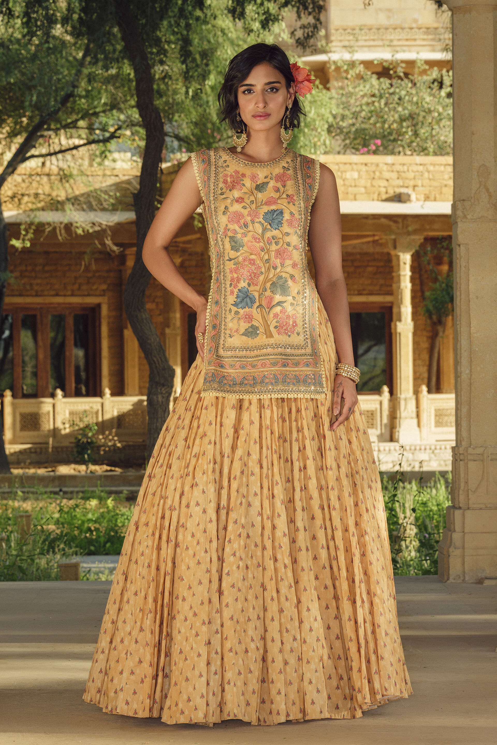 Azza Skirt Set - Yellow