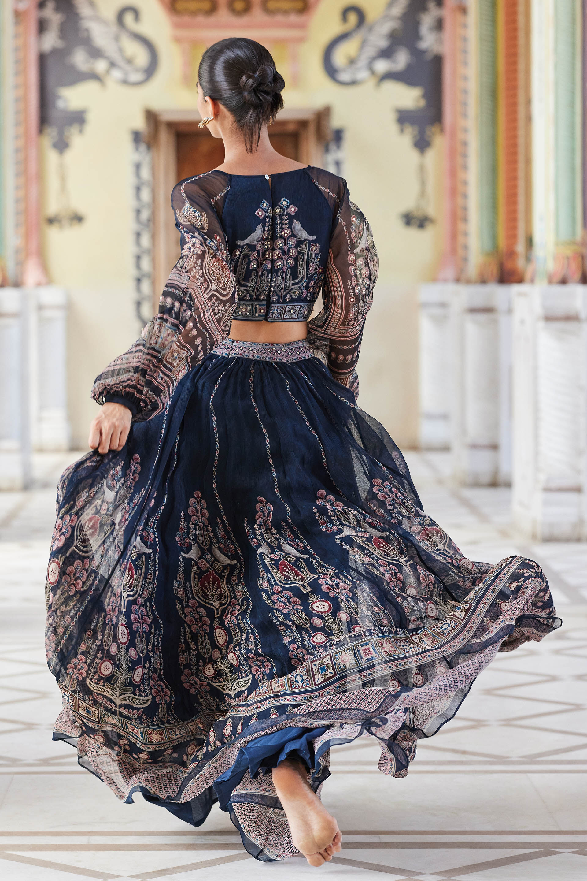 Aizah Skirt Set - Blue, Blue, image 4