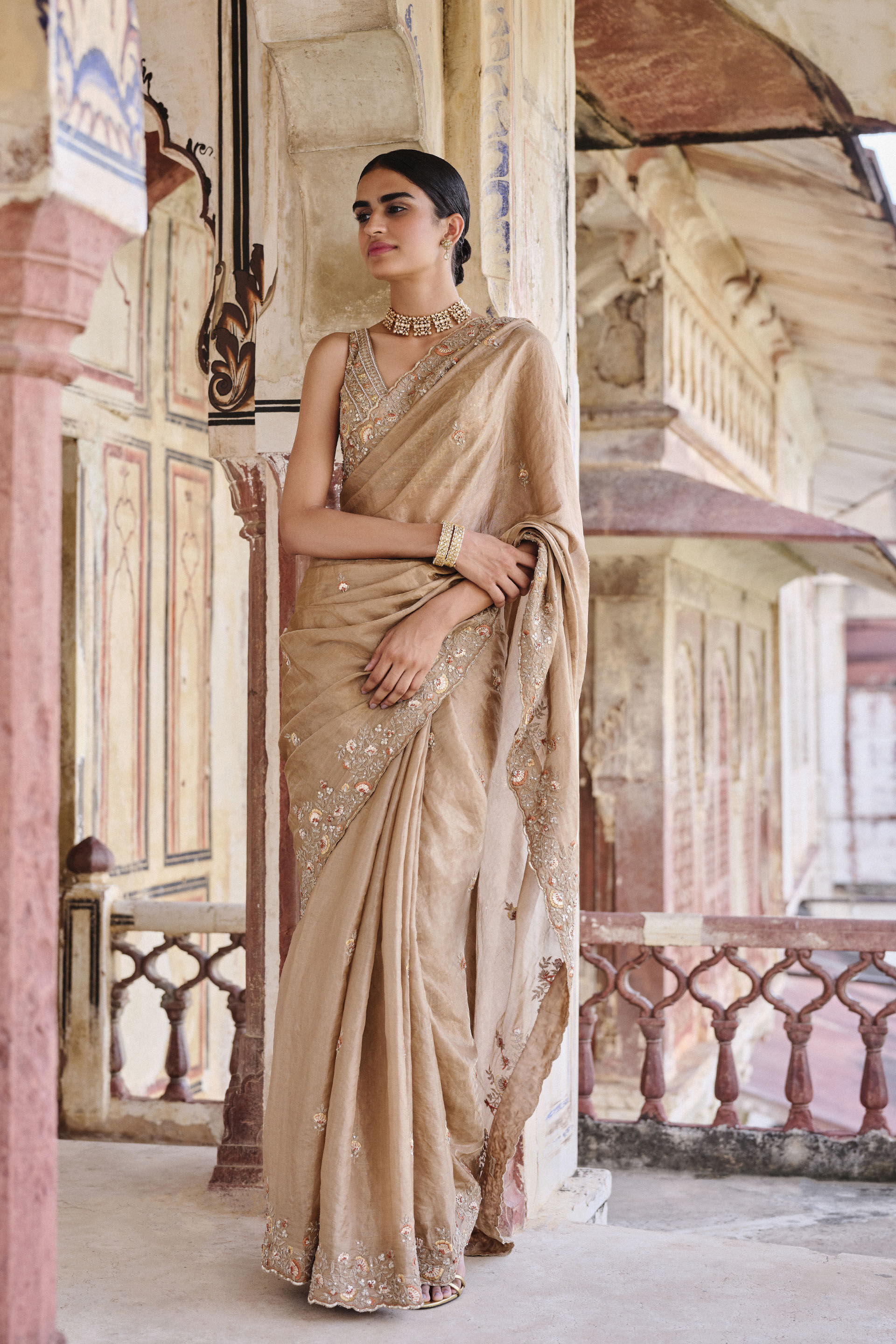 Zohura Silk Saree - Bronze