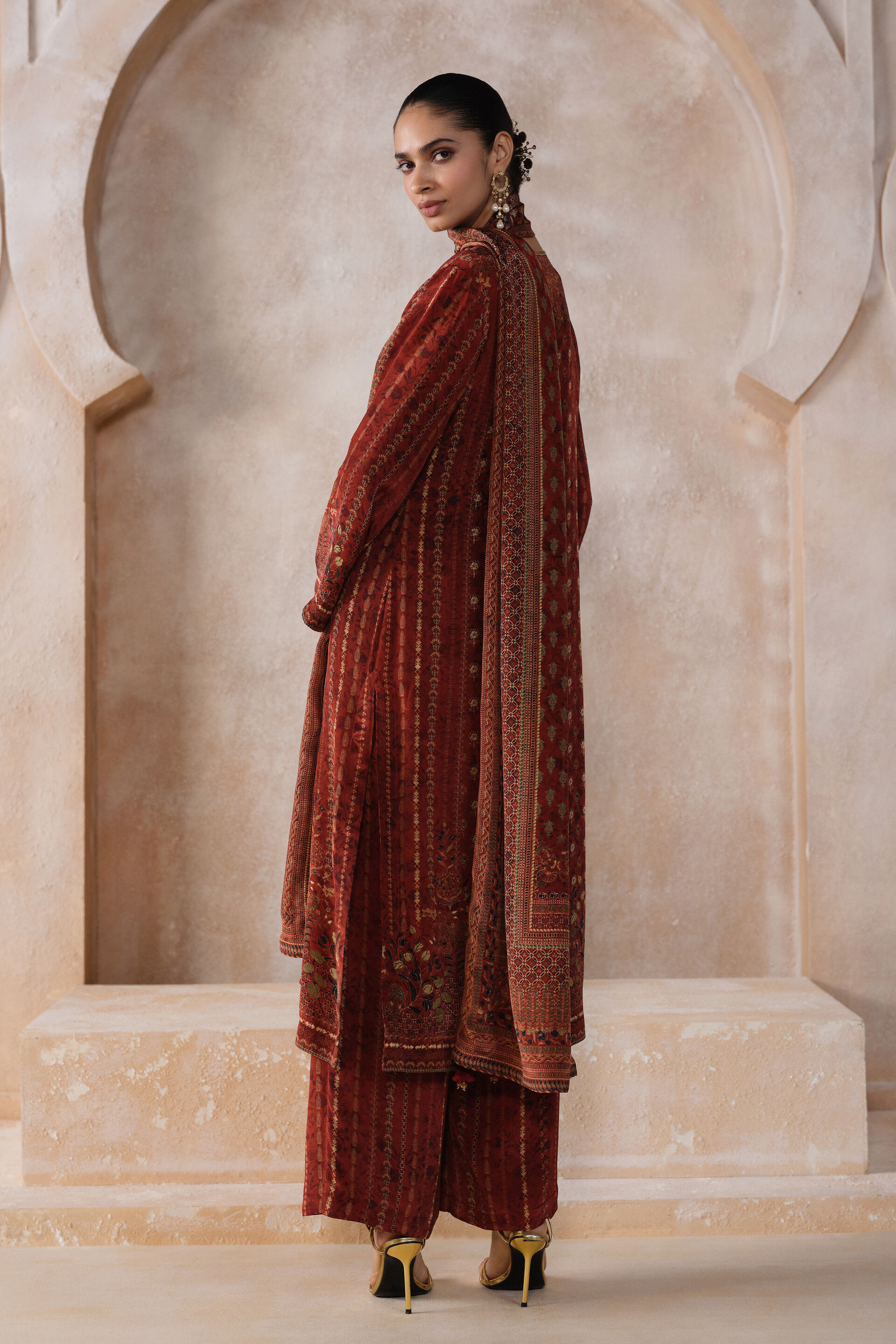 Araza Suit Set - Rust