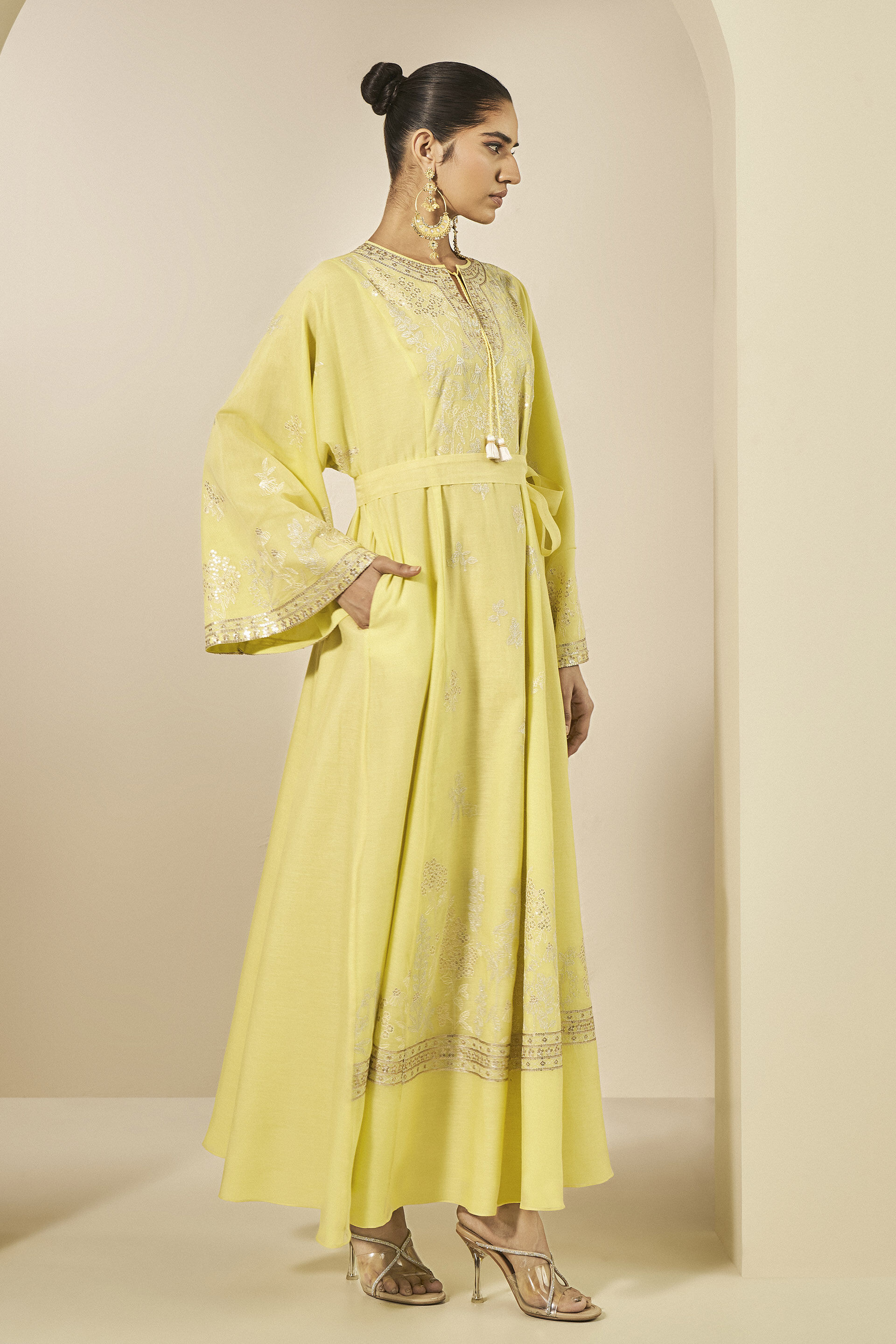 Armonia Kaftan - Yellow, Yellow, image 2