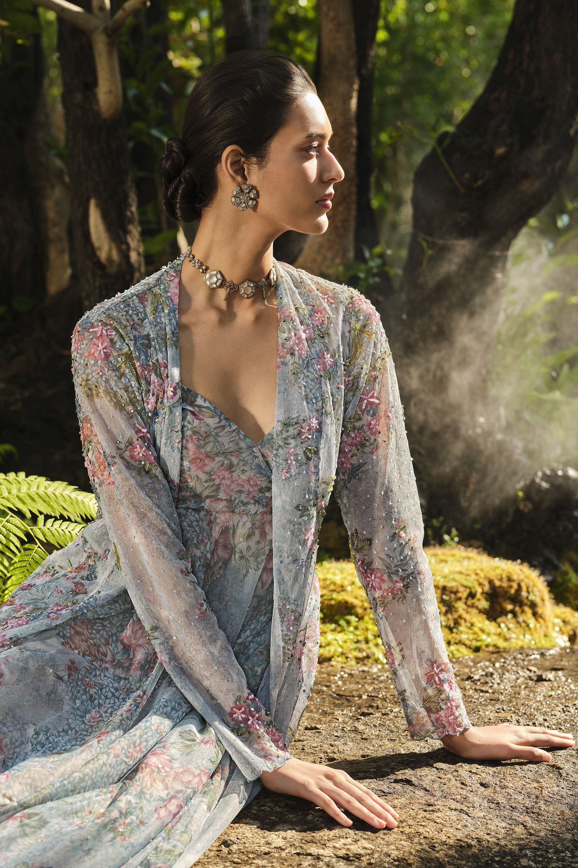 Blooming Meadows Jacket Set - Blue, Blue, image 3