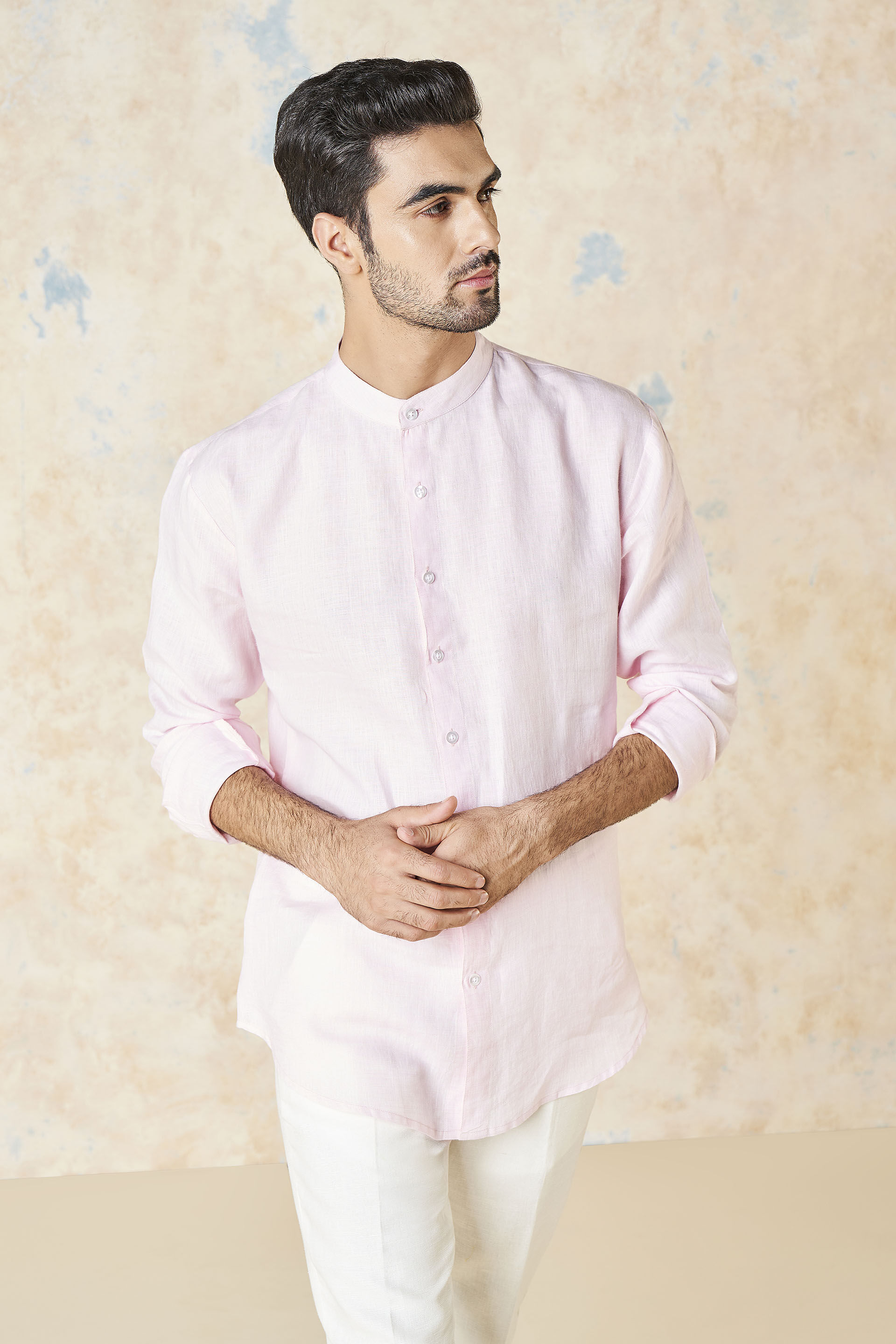 Anant Linen Shirt - Pink, Pink, image 4