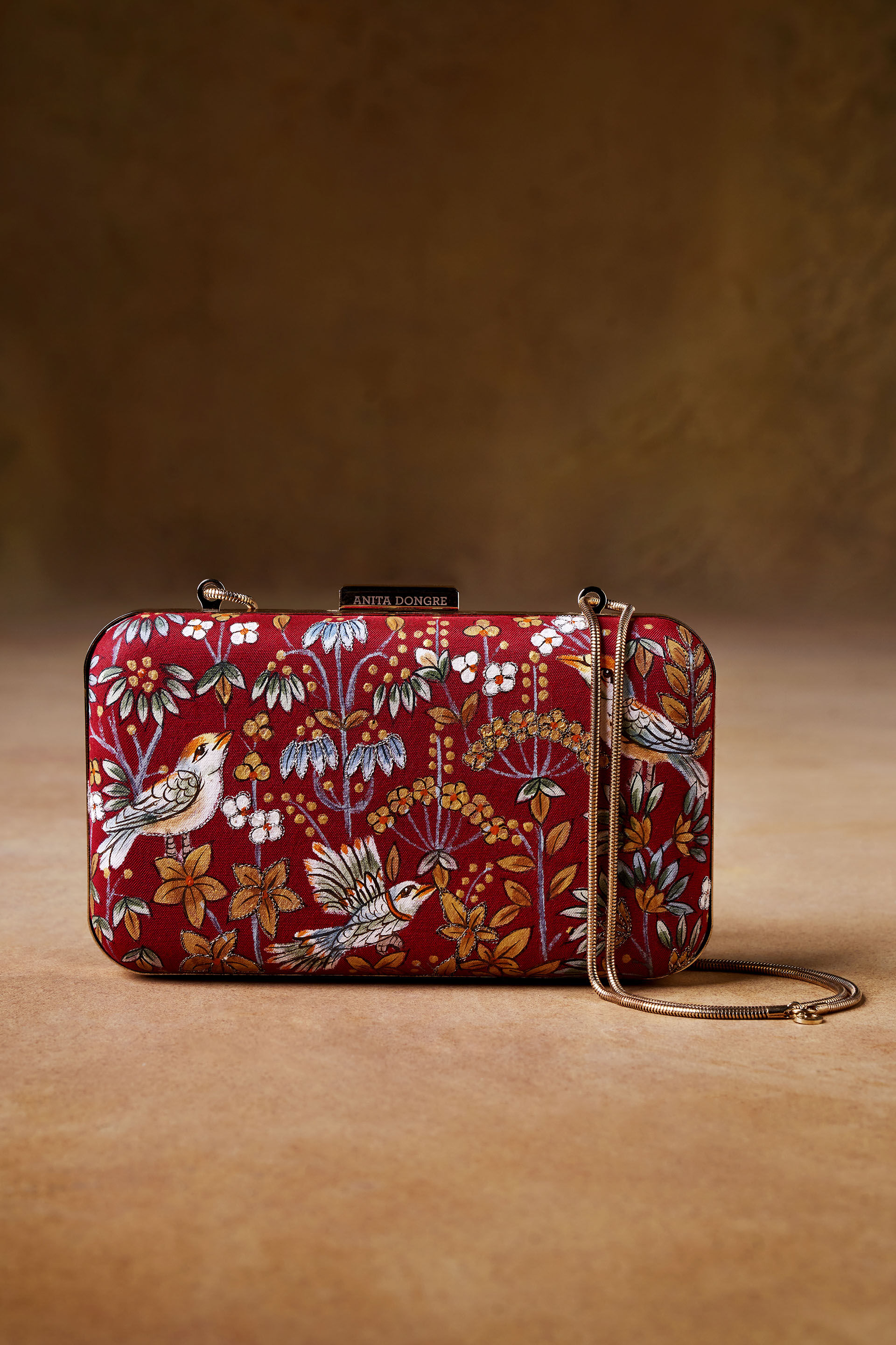 Pichhwai Clutch - Scarlet Red