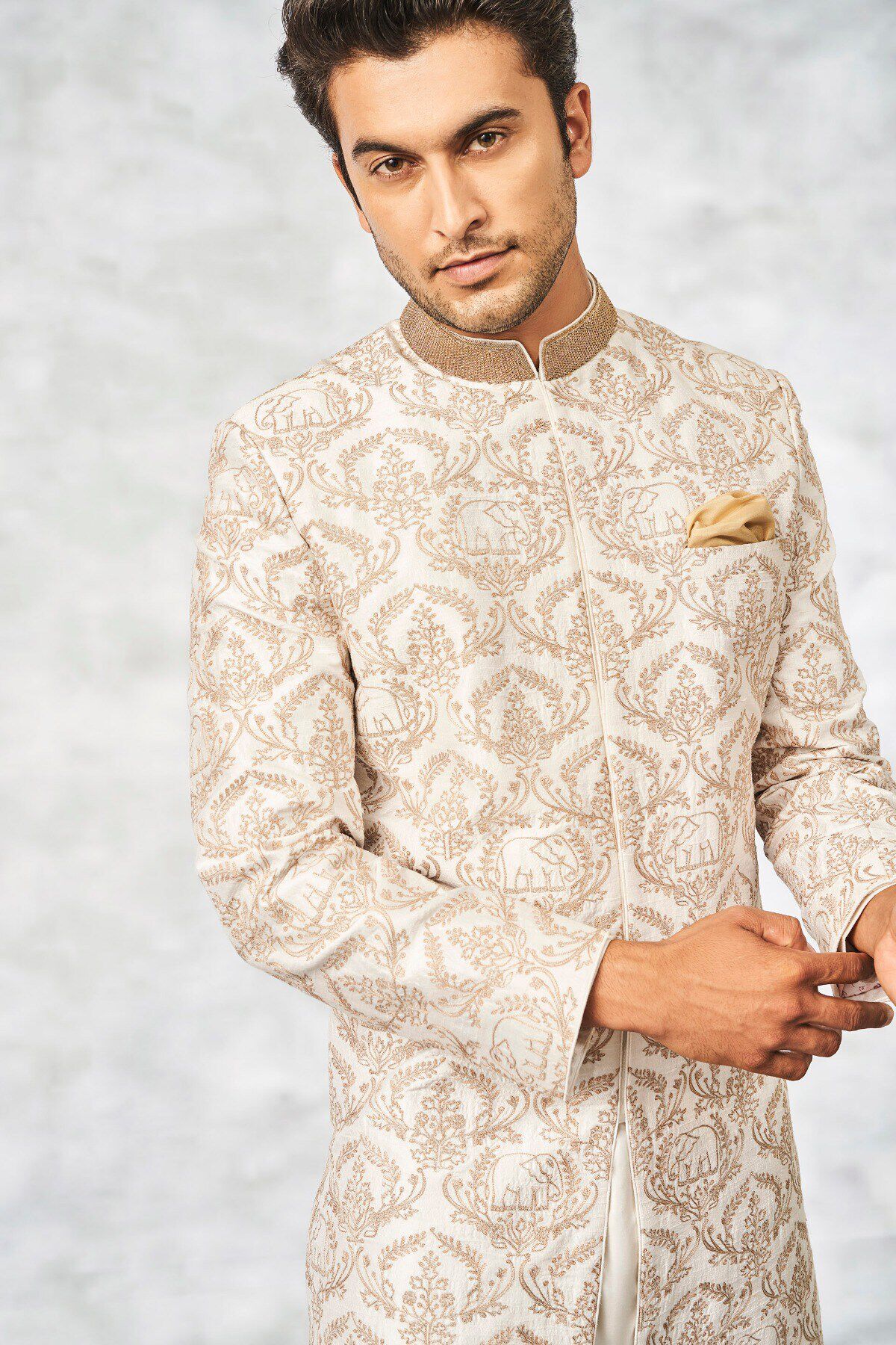 6 - Balaj Sherwani &ndash; White, image 6