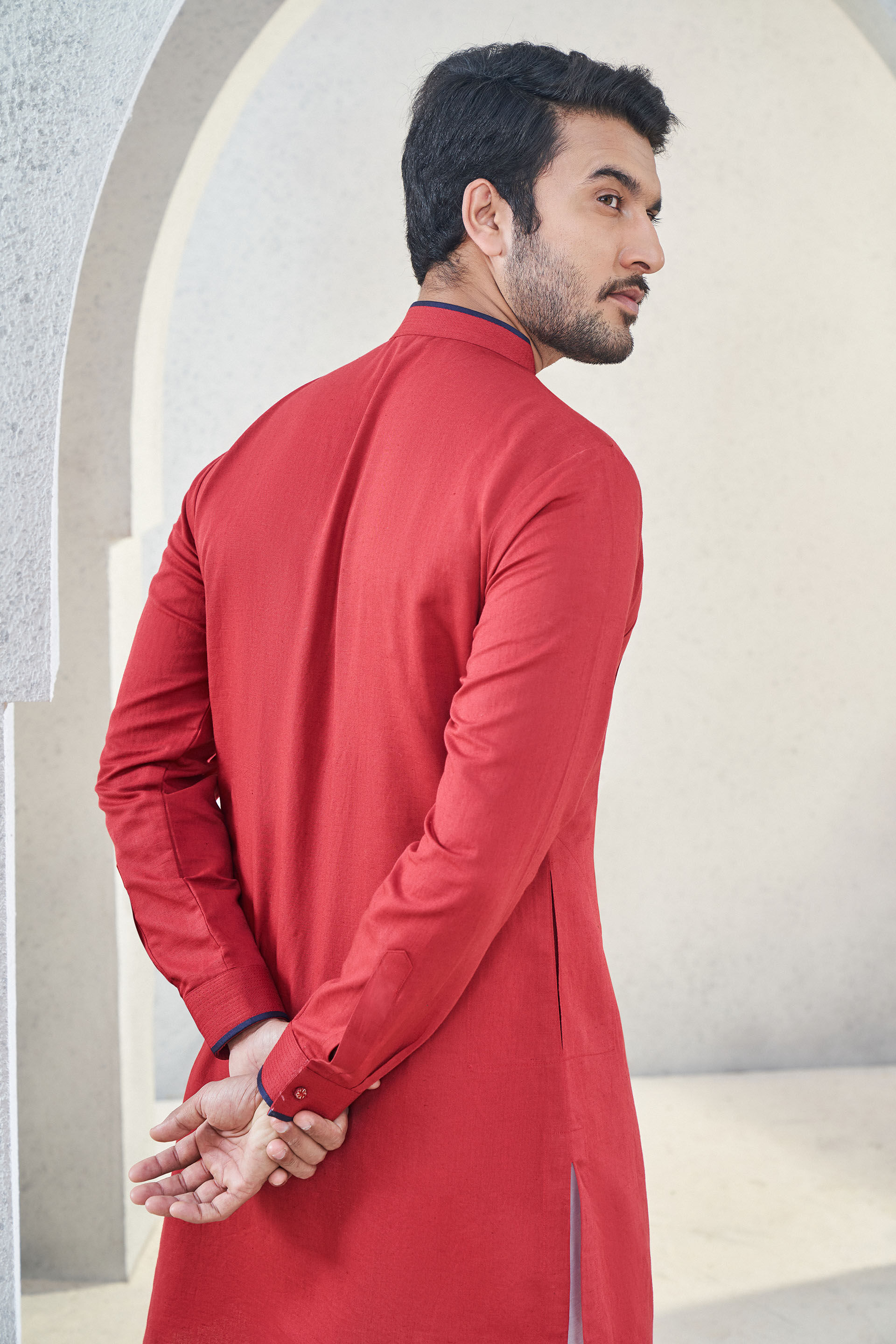 Nayel Kurta - Maroon, Maroon, image 6