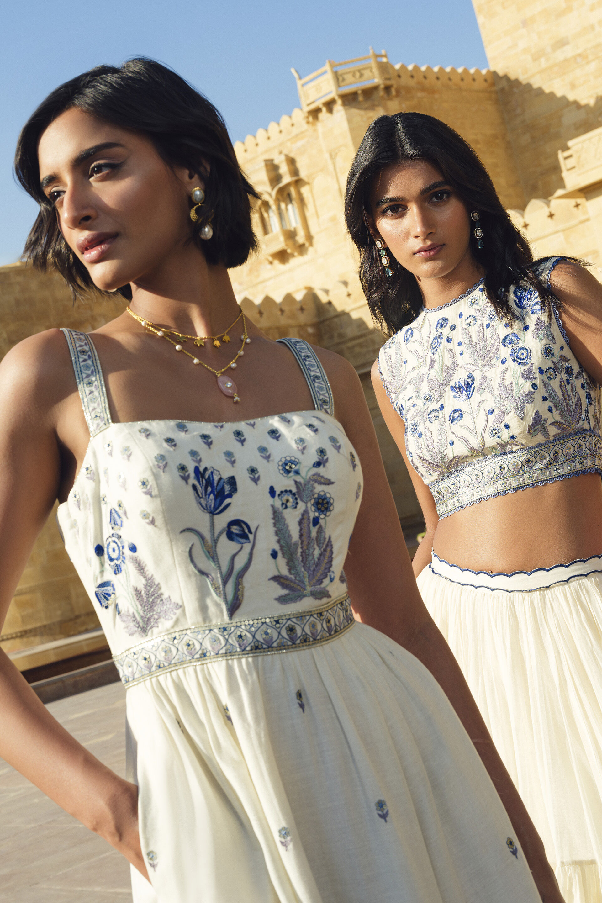 Emalia Embroidered Linen Dress - Natural, Natural, image 4