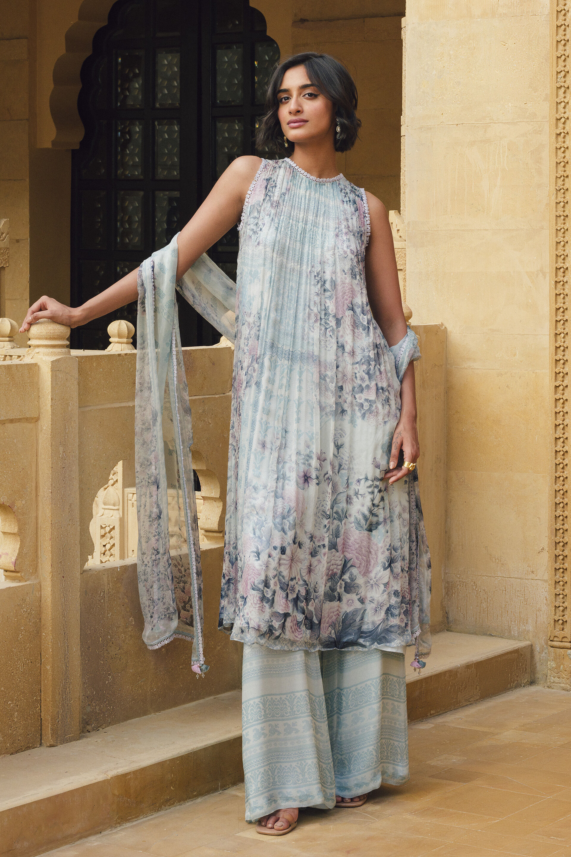 Damson Suit Set - Powder Blue, Powder Blue, image 1