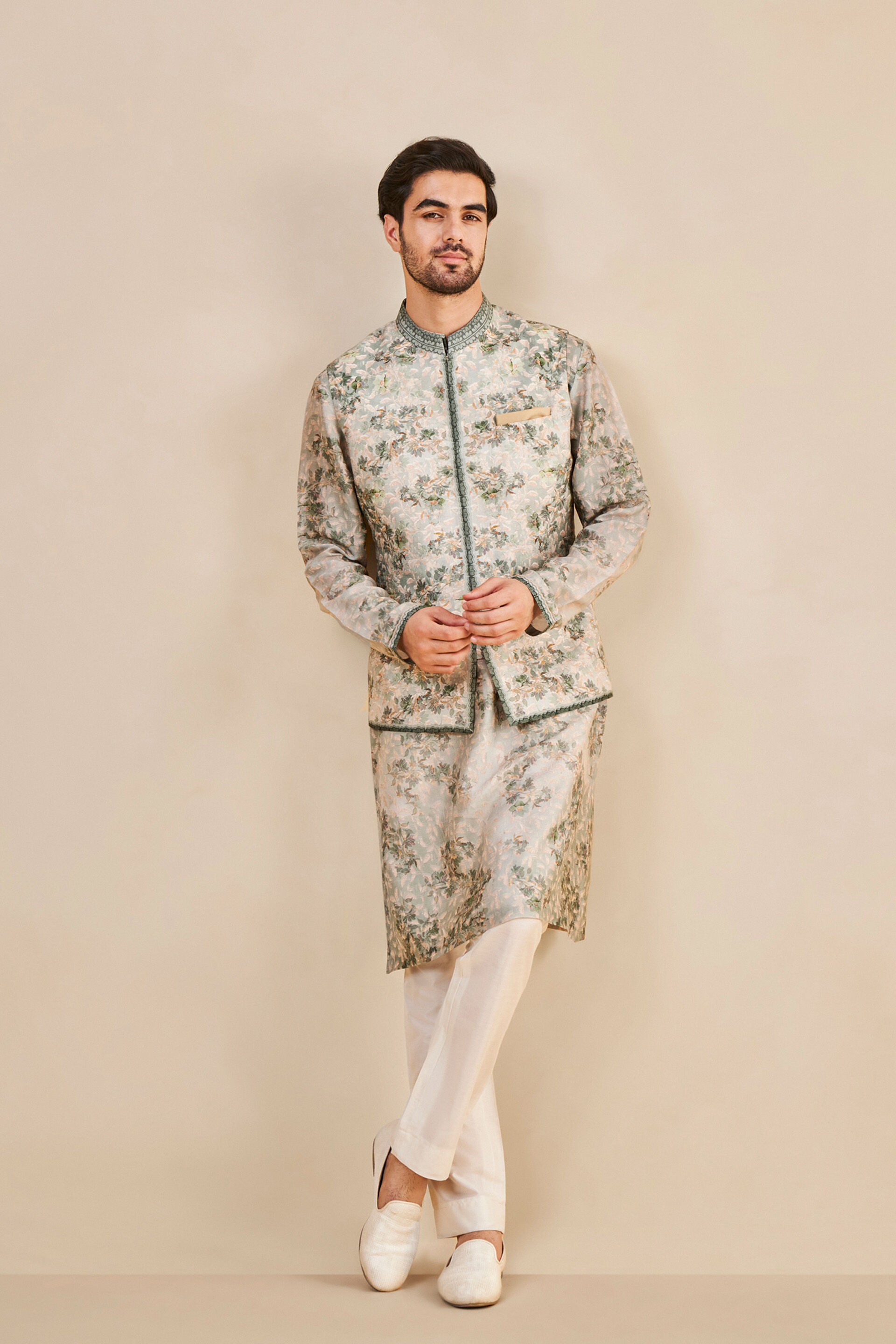 Aranyam Nehru Jacket - Sage, Sage, image 1
