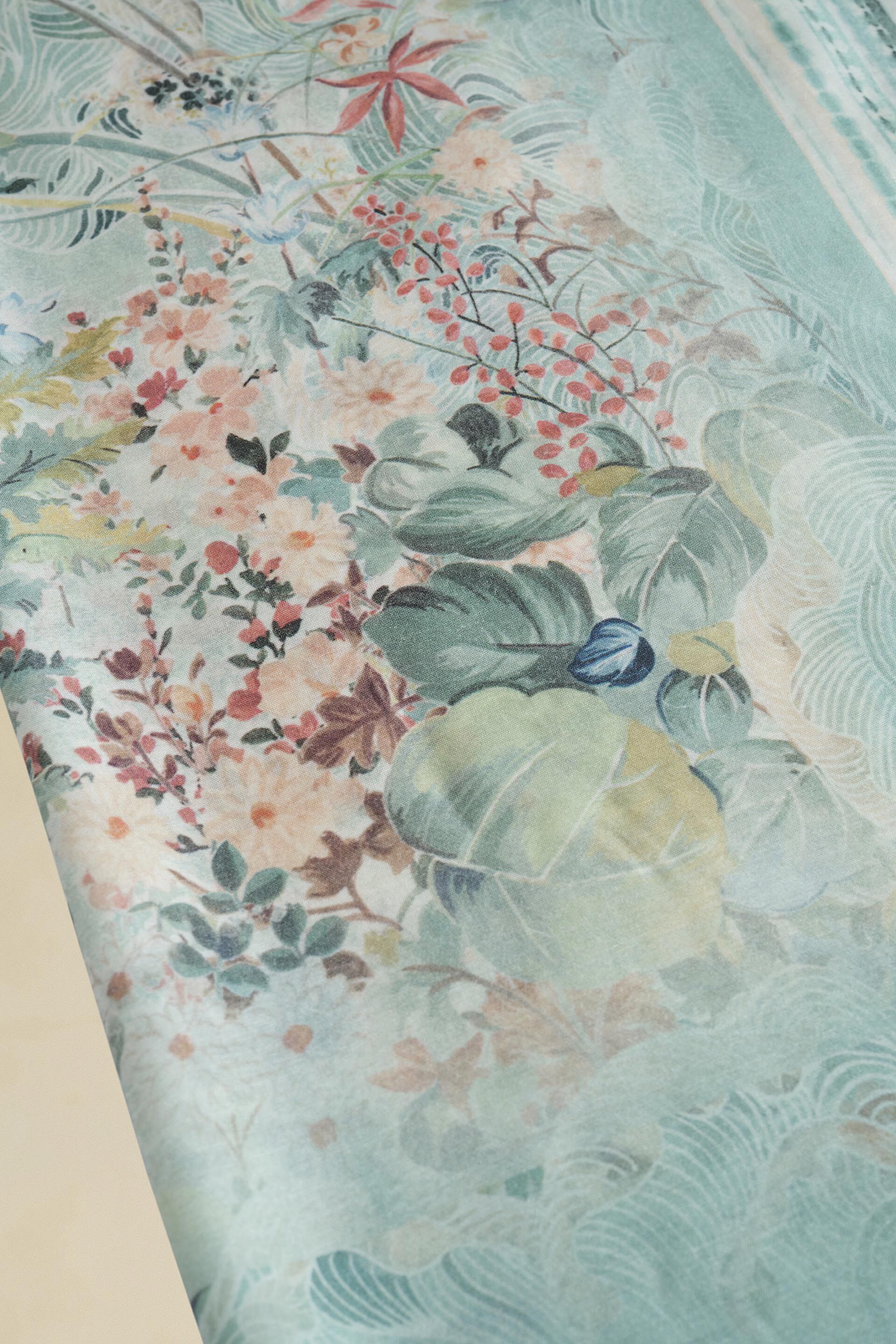 Arivai Silk Stole - Sage, Sage, image 4