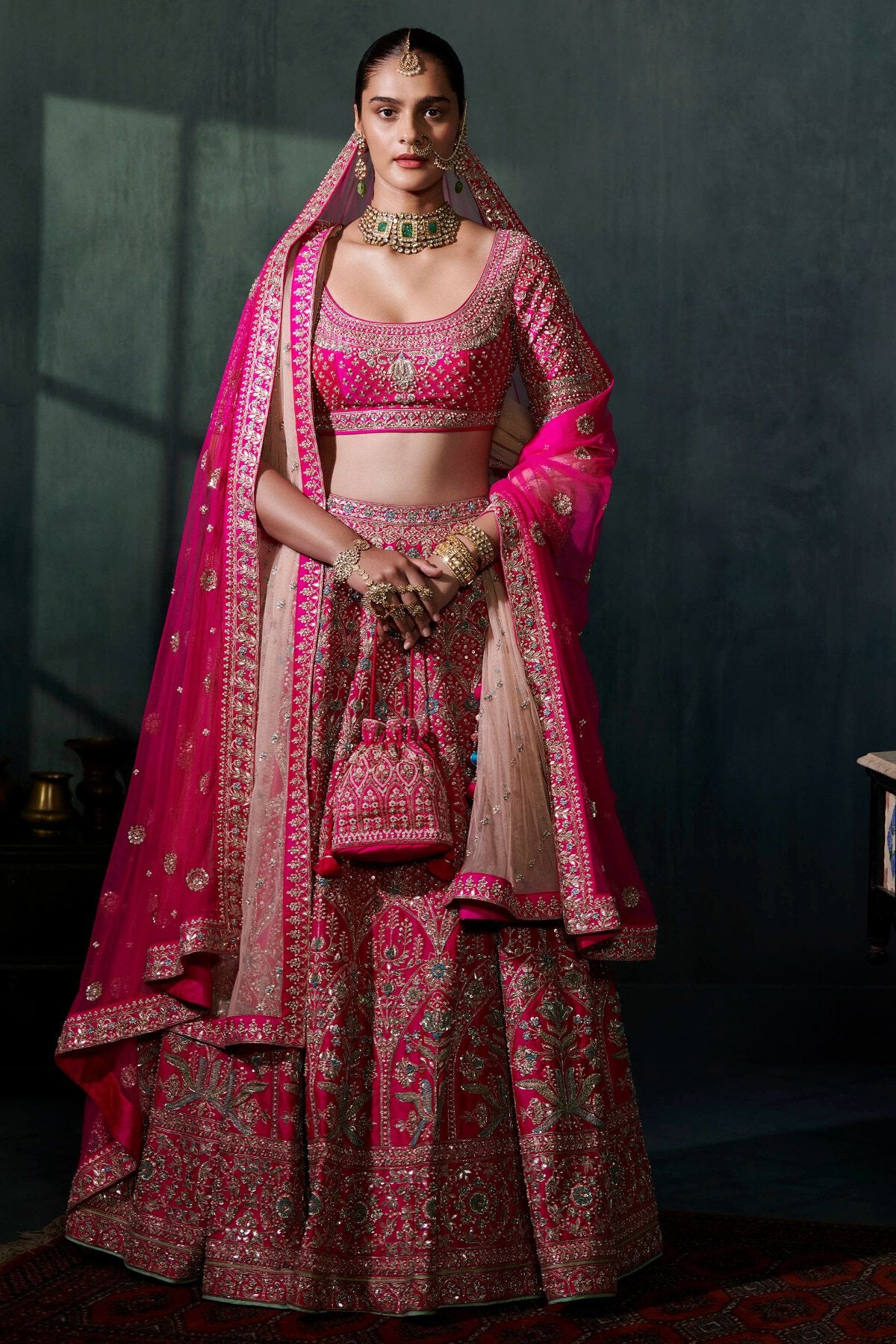 Era Lehenga Set - Pink