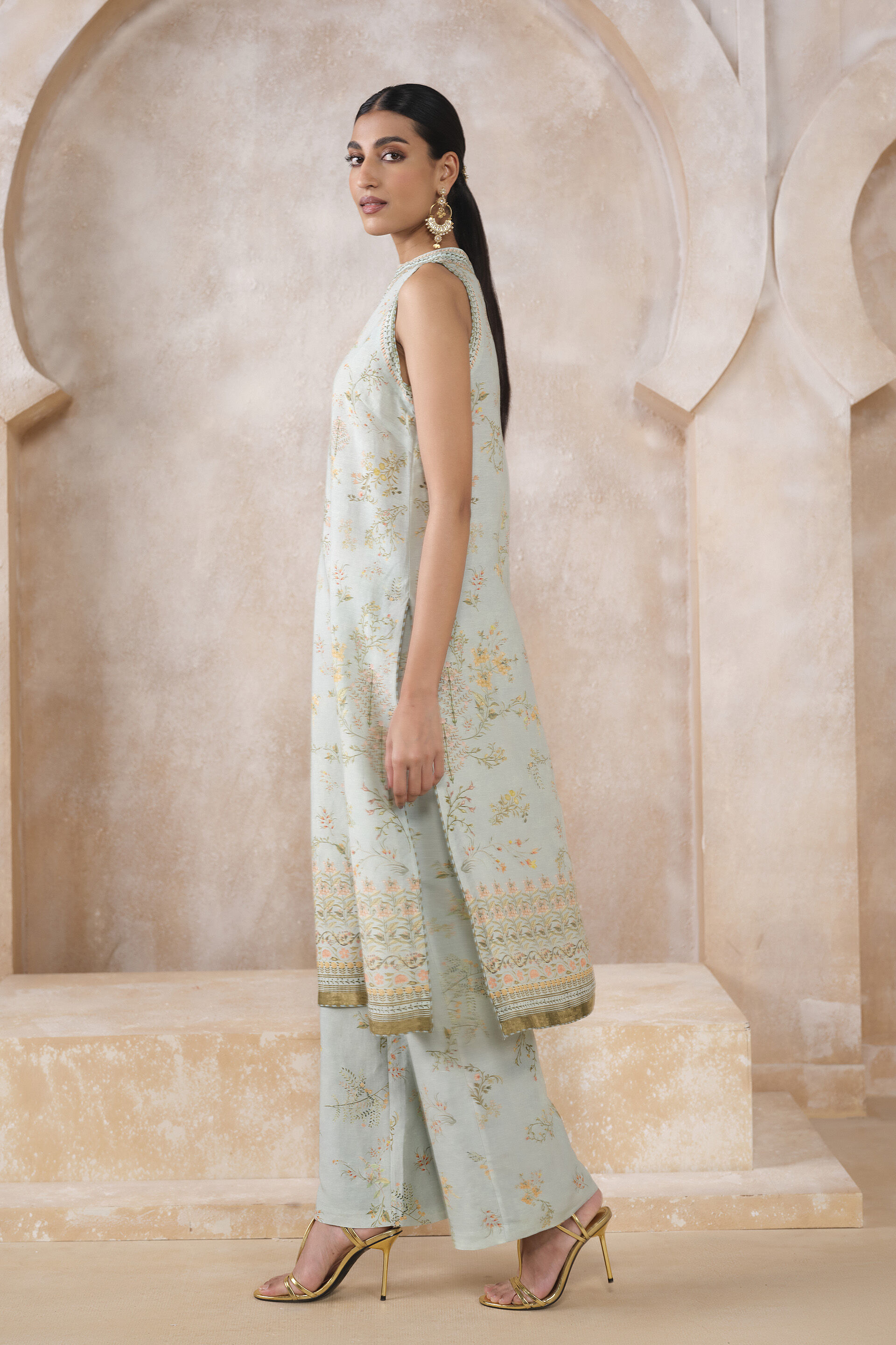 Flori Kurta Set - Blue, Blue, image 3