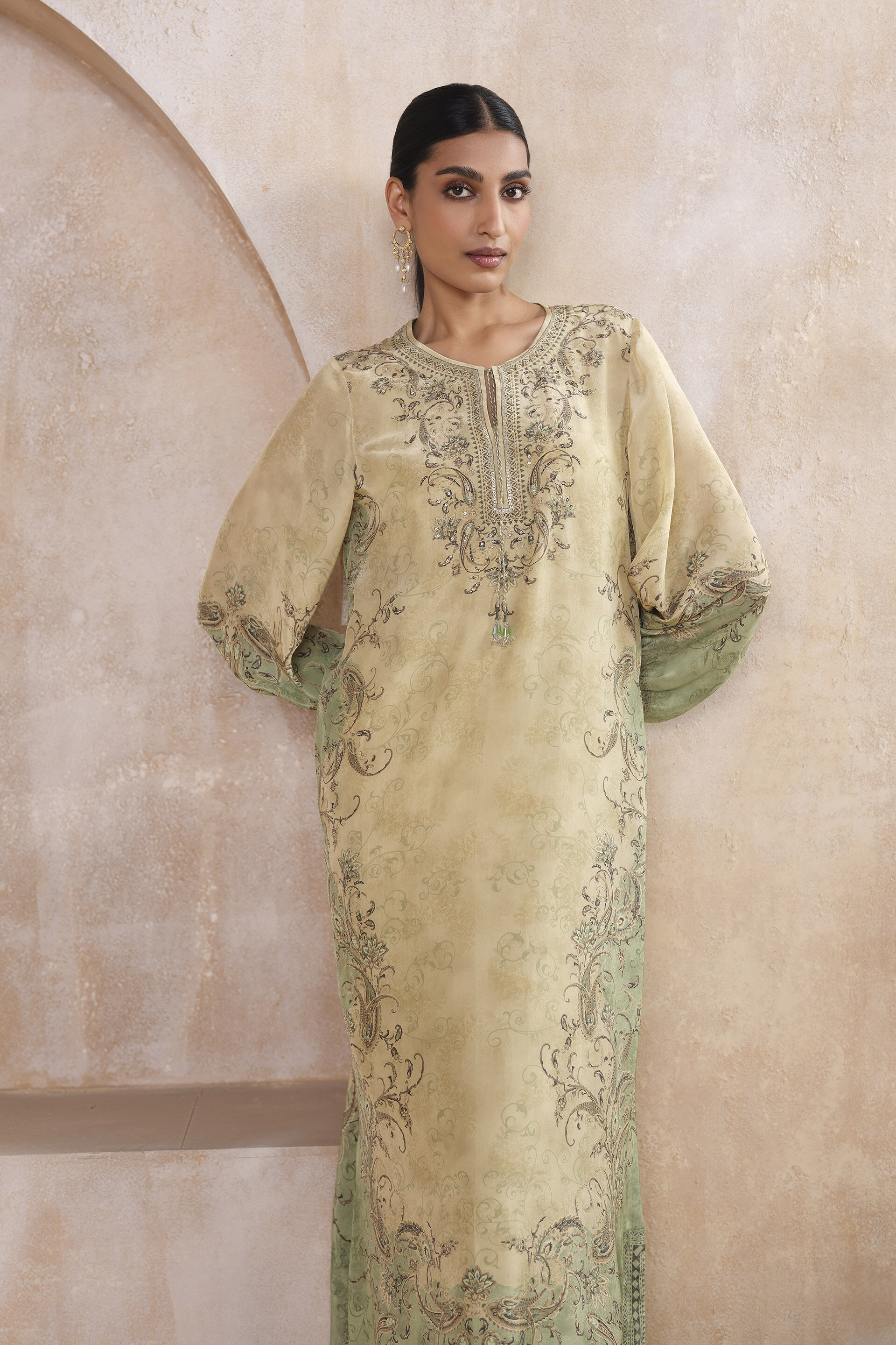 Norcia Kaftan - Green, Green, image 4