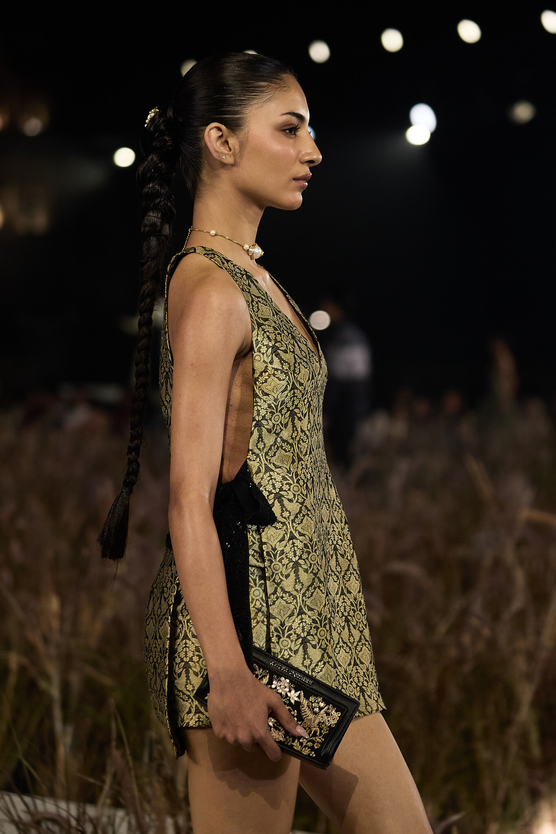 Arsema Woven Benarasi Co-ord - Black, Black, image 3