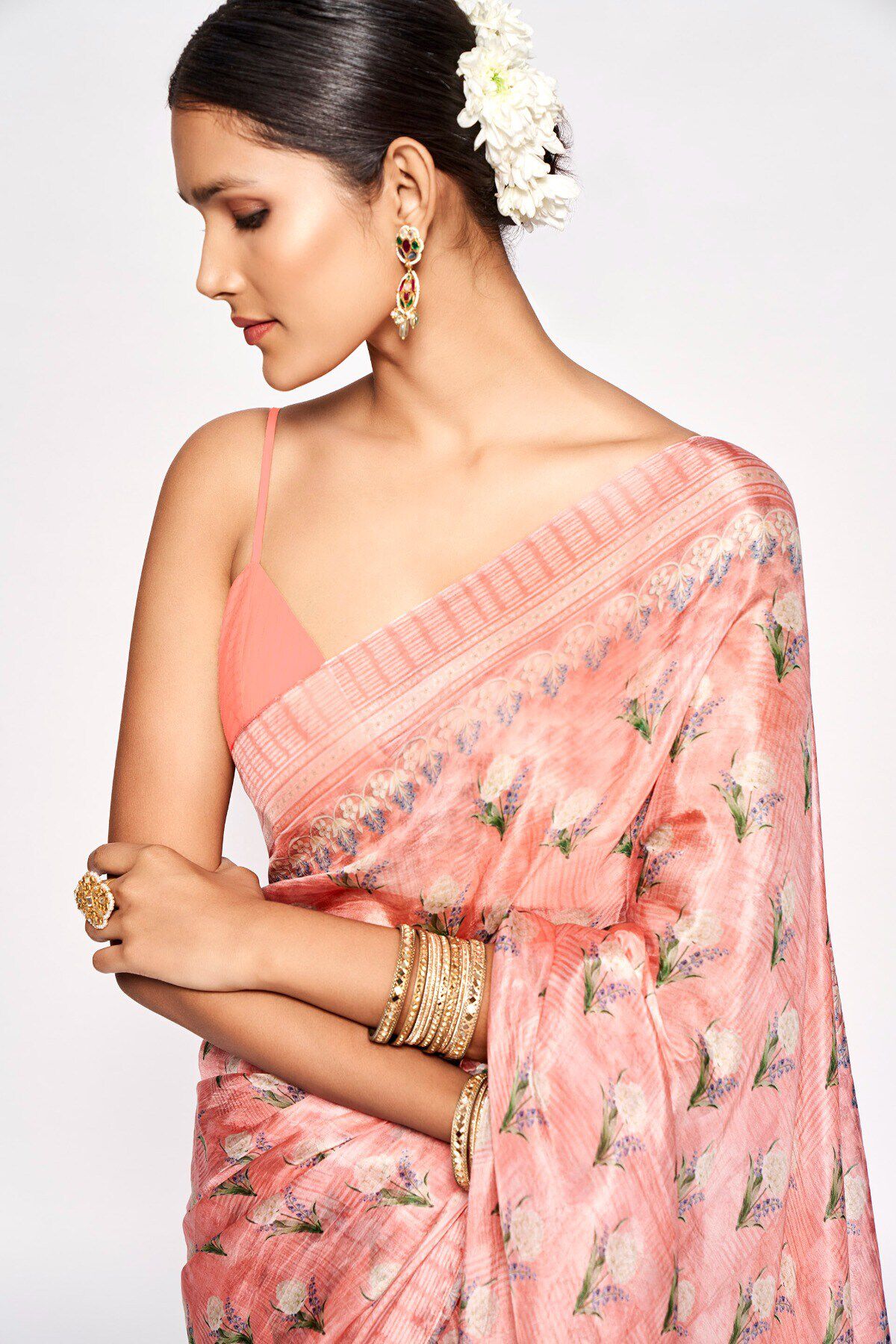 7 - Aazeen Saree &ndash; Peach, image 7