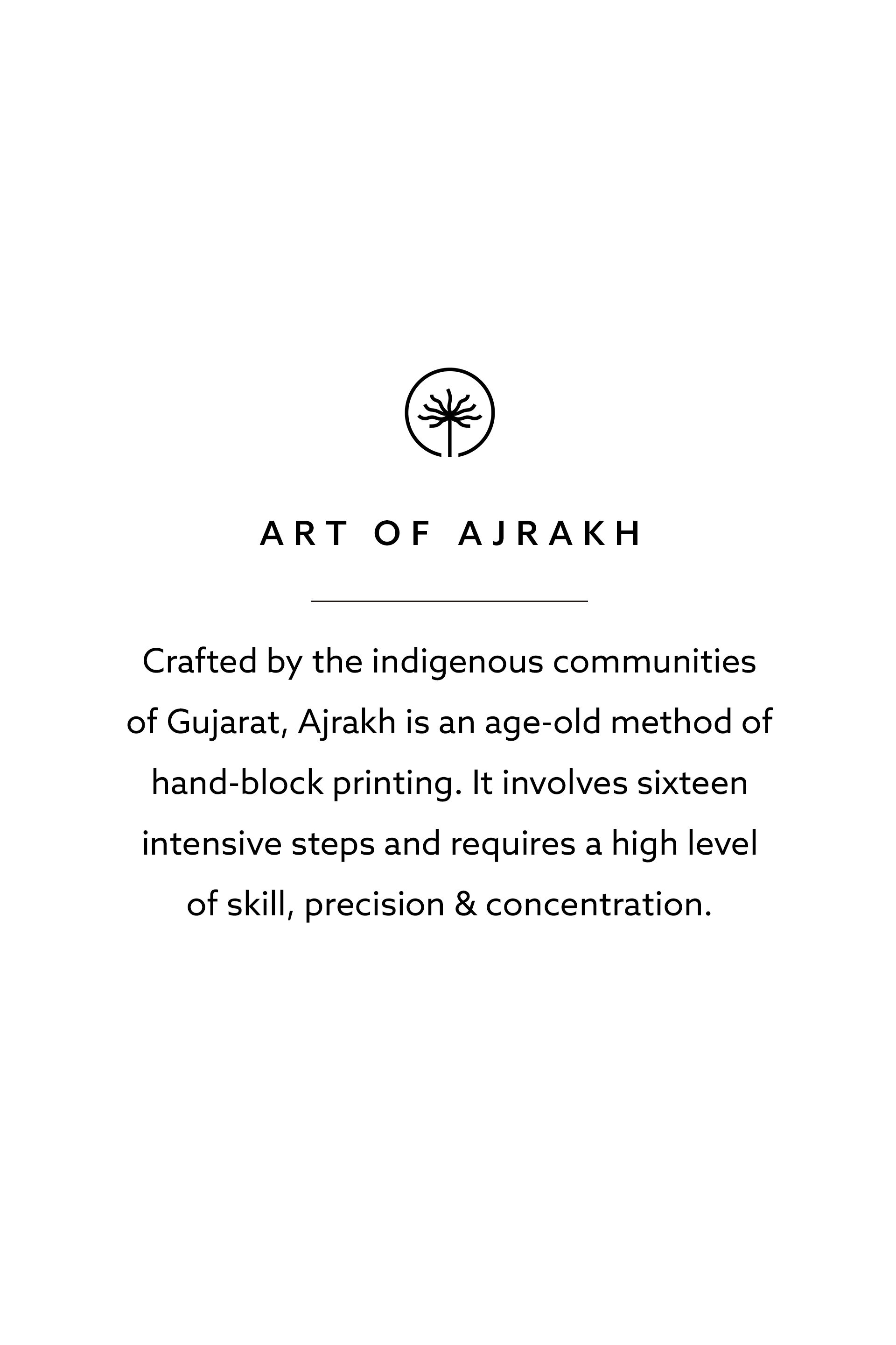 Serrano Handcrafted Ajrakh Silk Co-ord - Grey, Grey, image 6