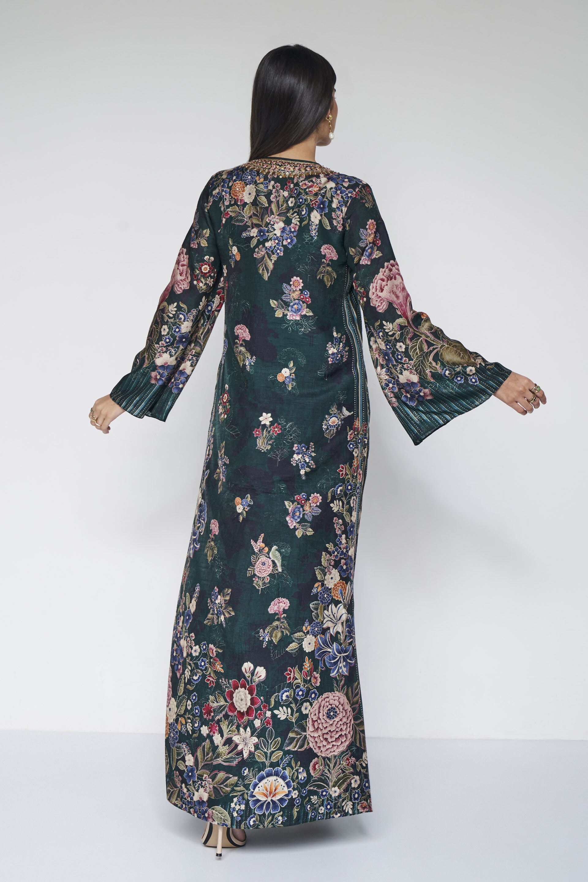 Gazala Kaftan - Green, Green, image 3