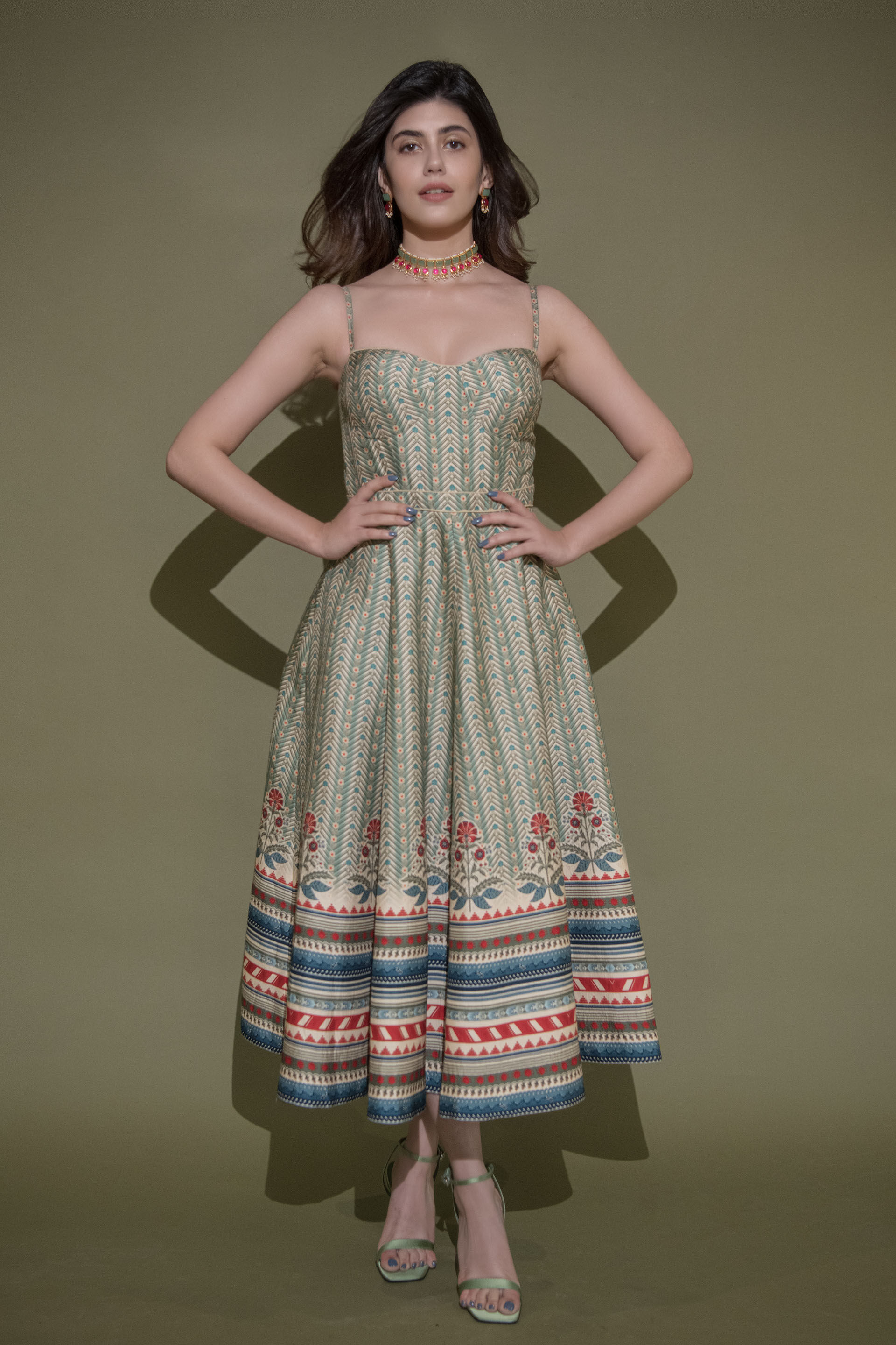 Reeja Dress-Sage, , image 1
