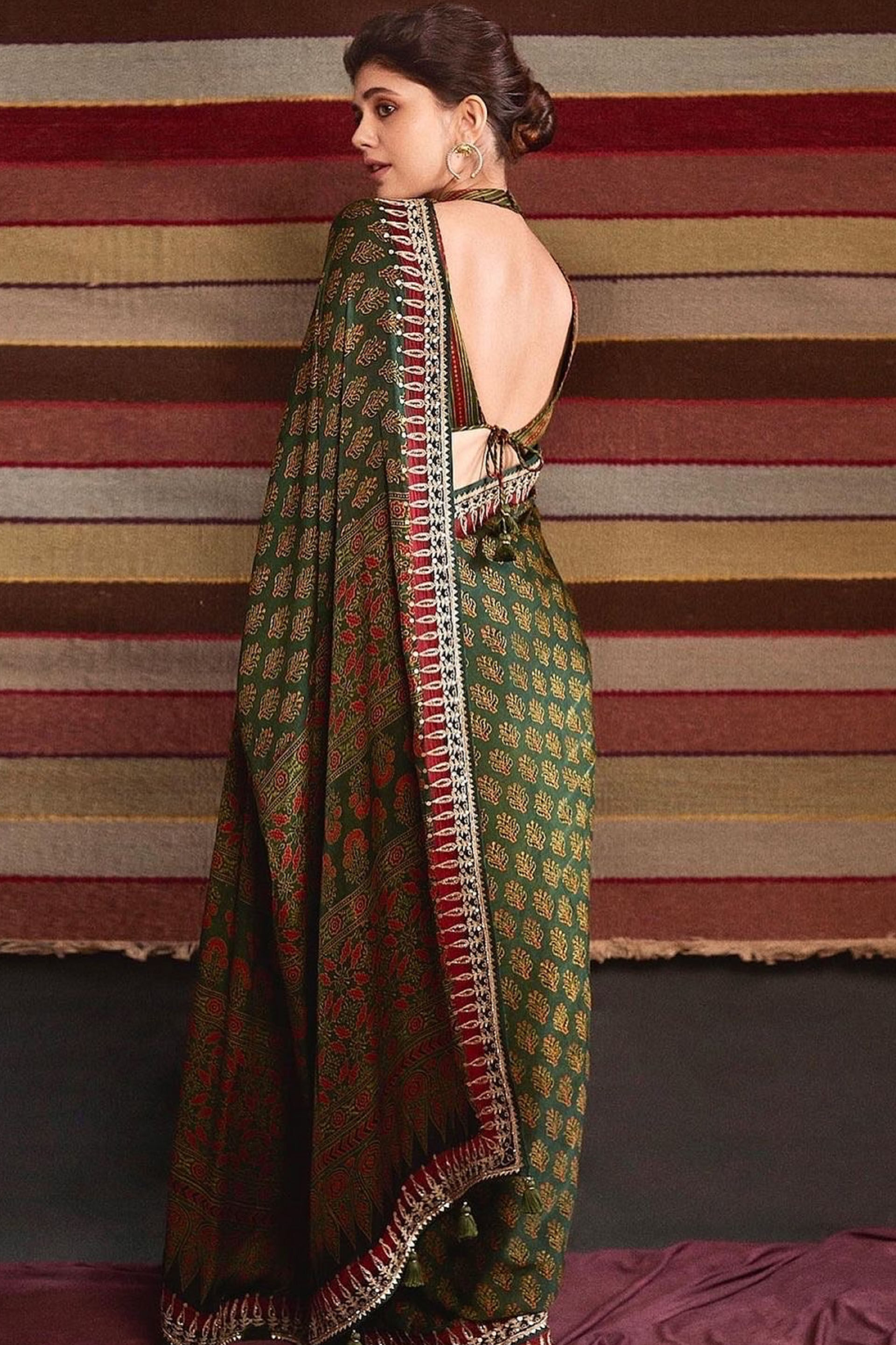Zaaha Saree-Green, , image 3