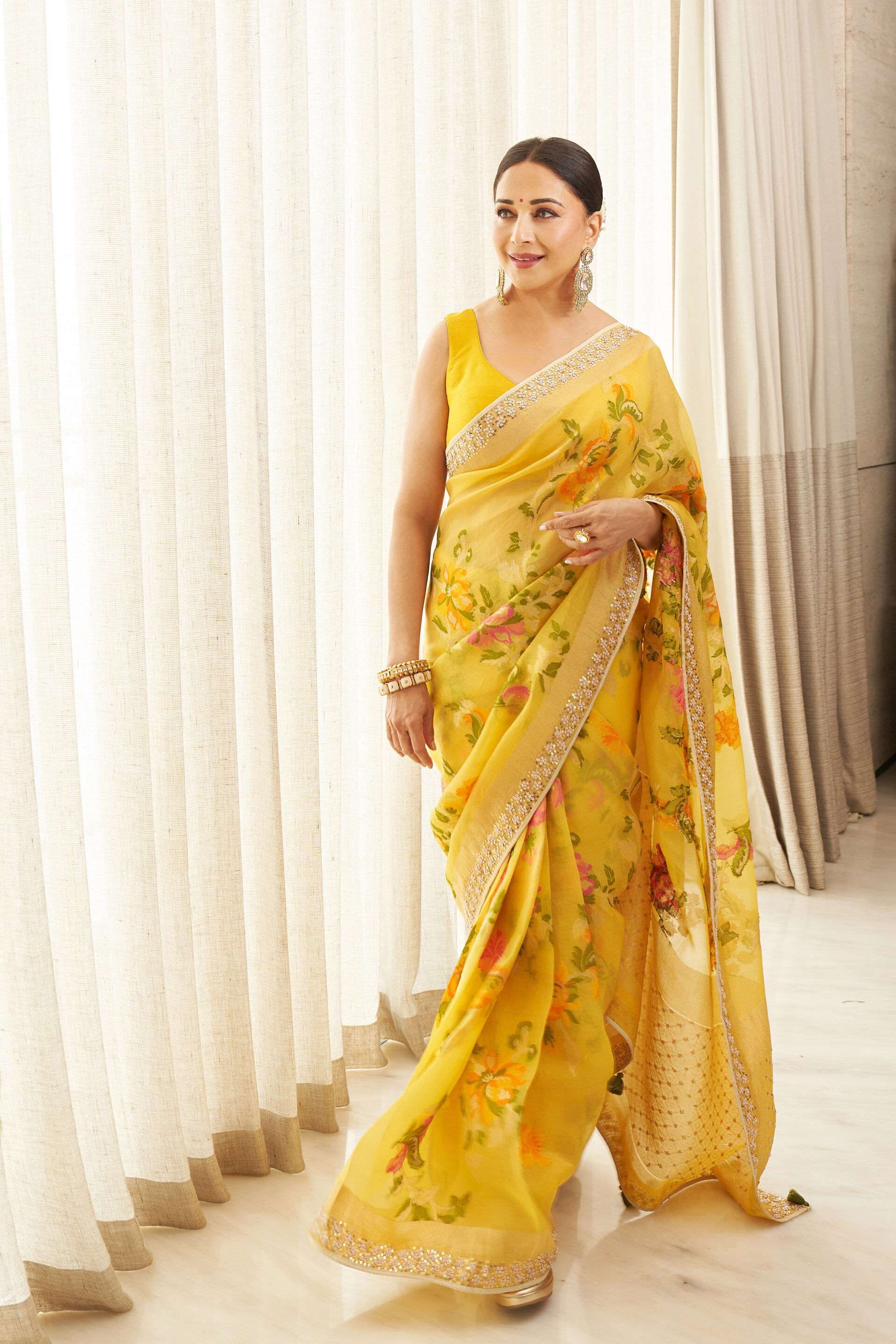 Shalise Handwoven Benarasi Silk Saree- Yellow
