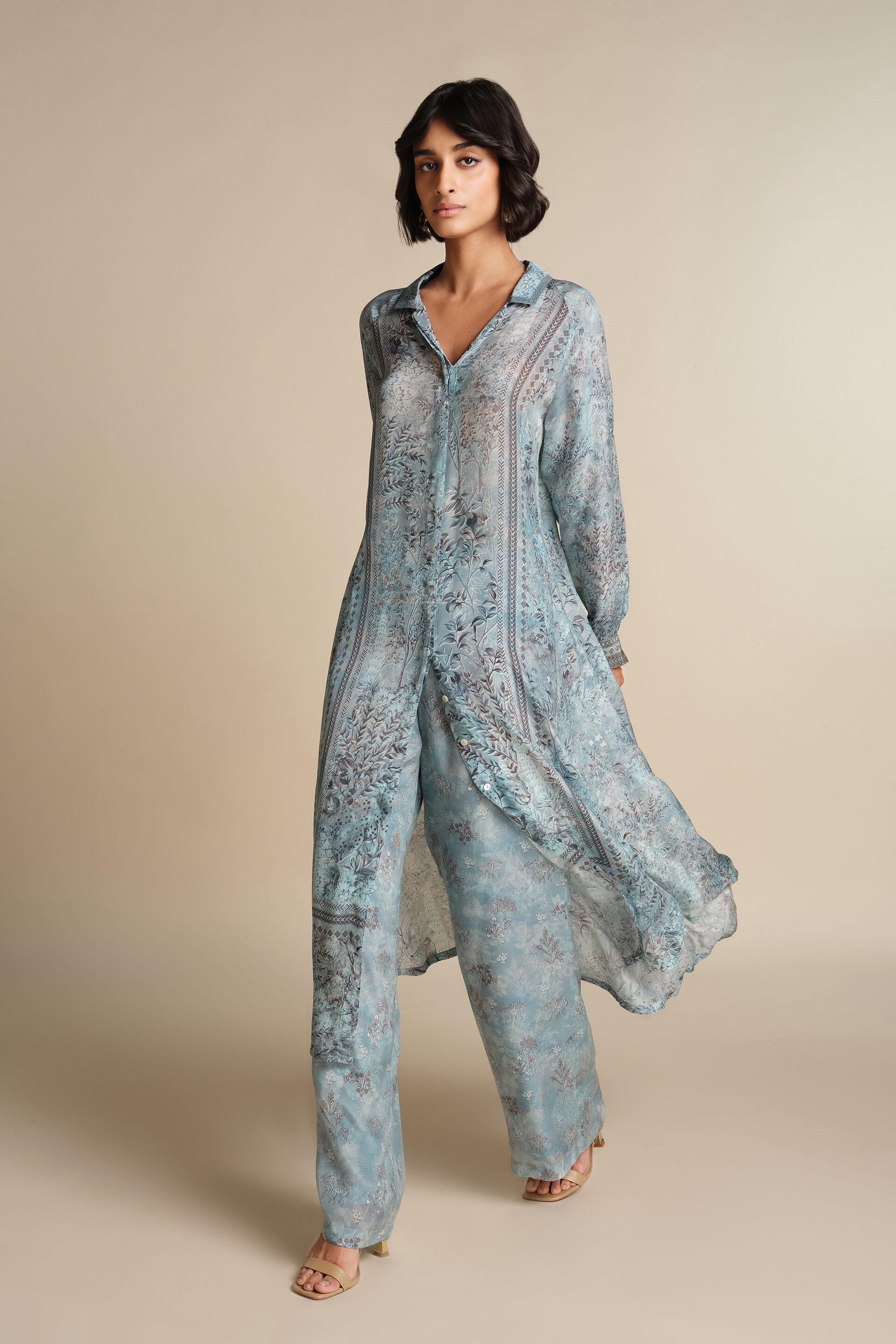Irmak Kurta Set - Powder Blue, Powder Blue, image 3