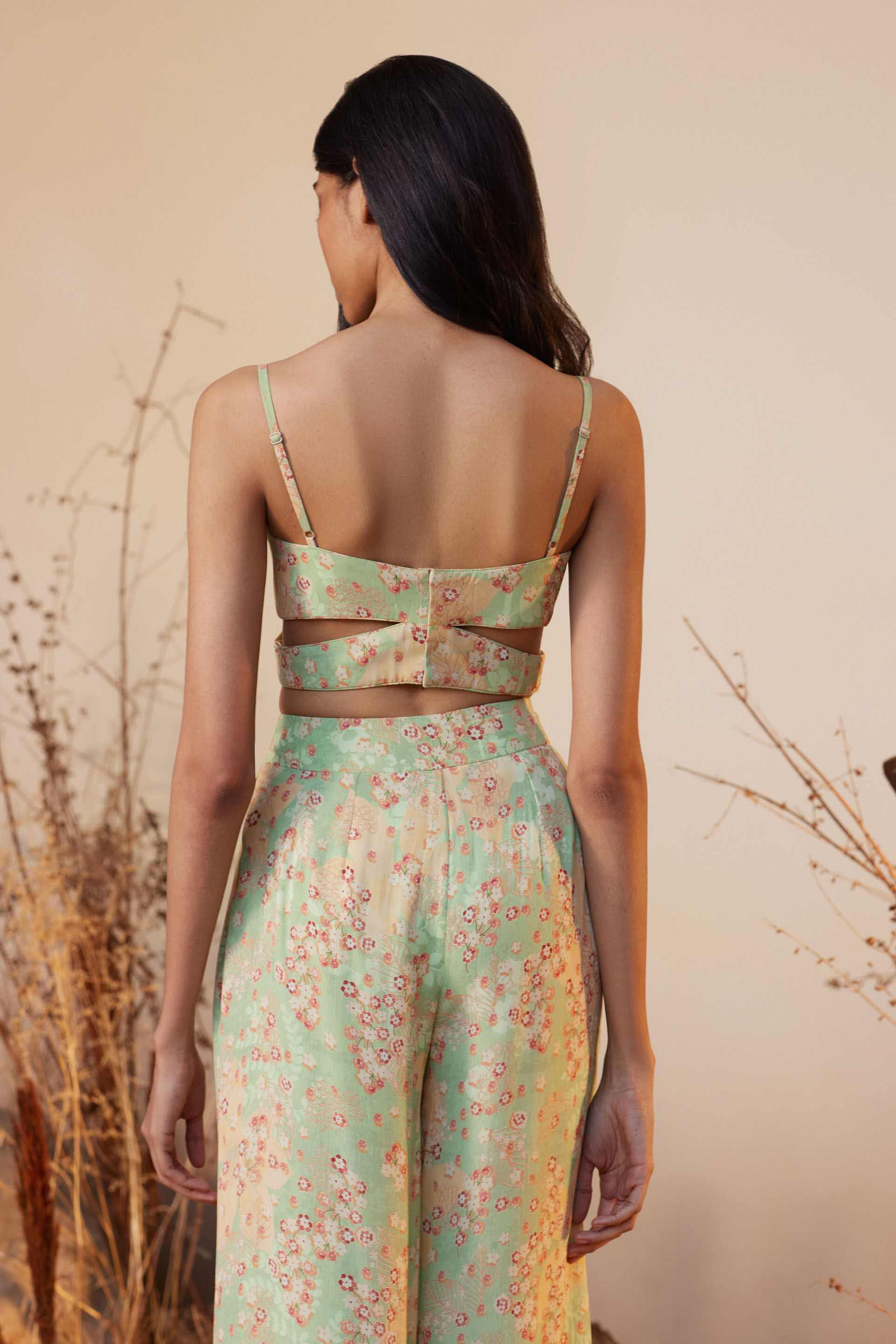 Cerise Crop Top Pant Set - Sage, Sage, image 6