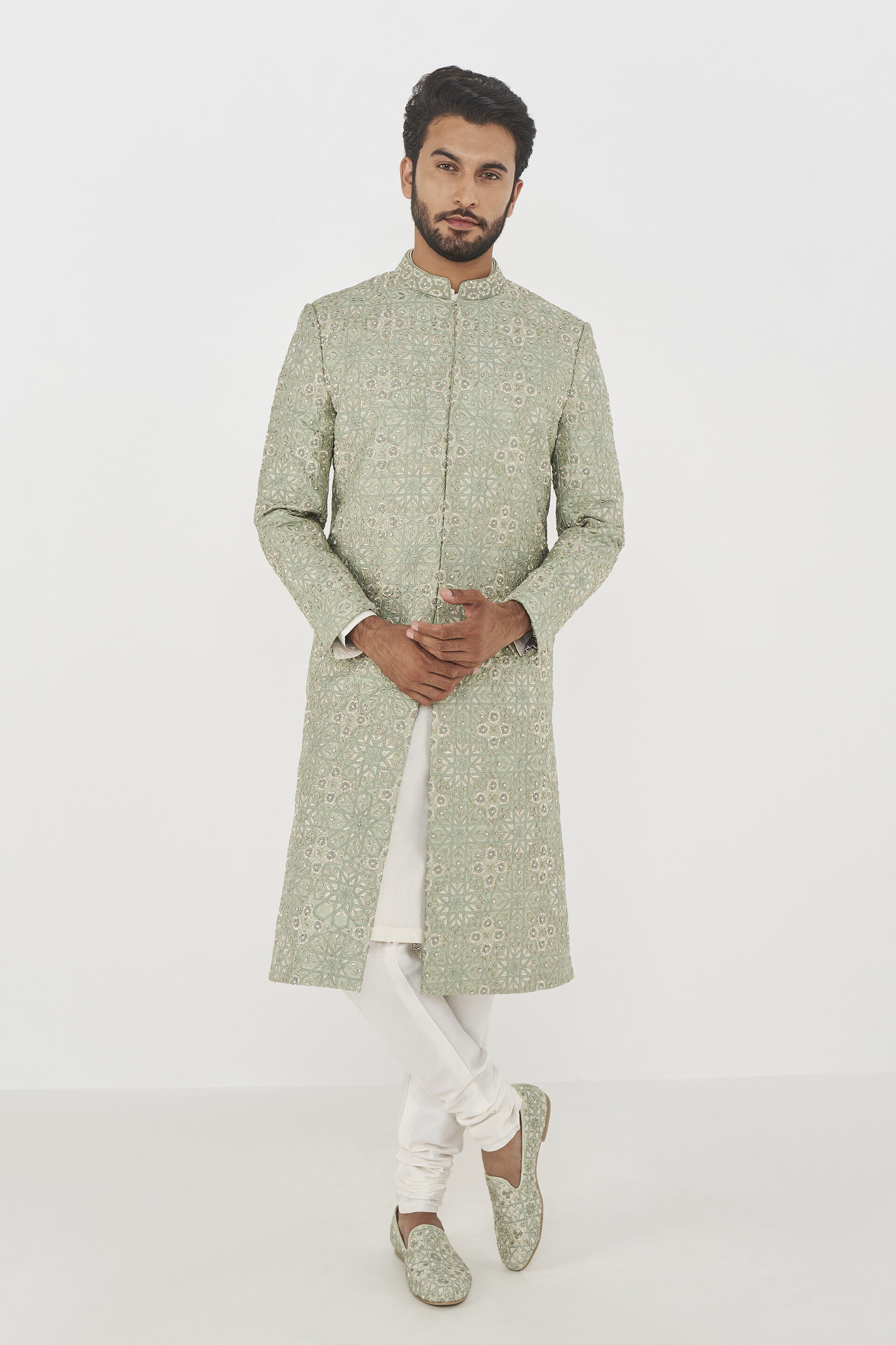 Aadel Sherwani - Sage Green