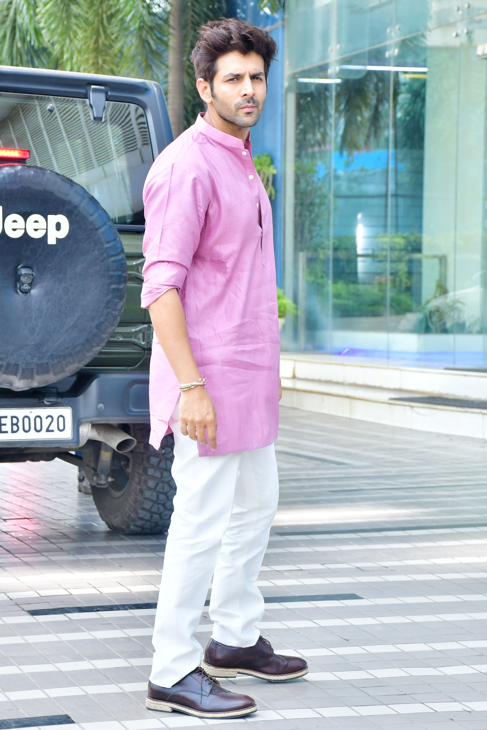 Daksh Silk Kurta - Lilac, , image 2