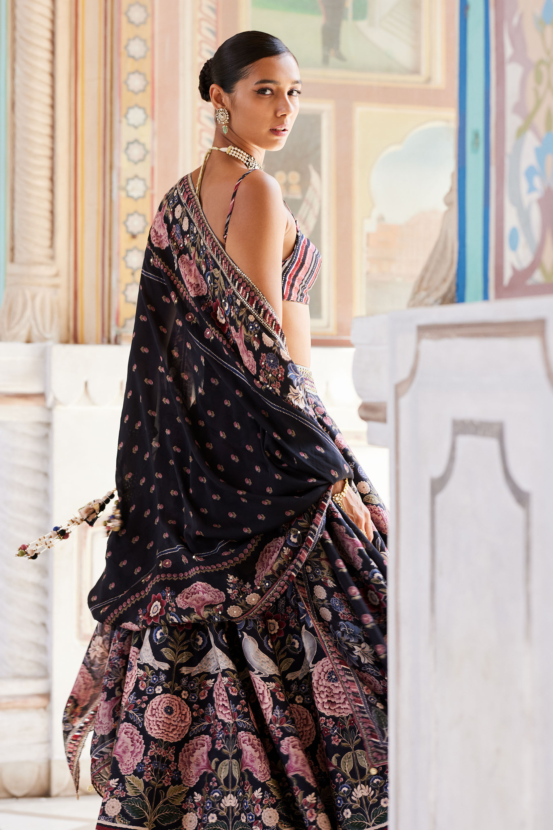 Shimaz Lehenga - Black, Black, image 6