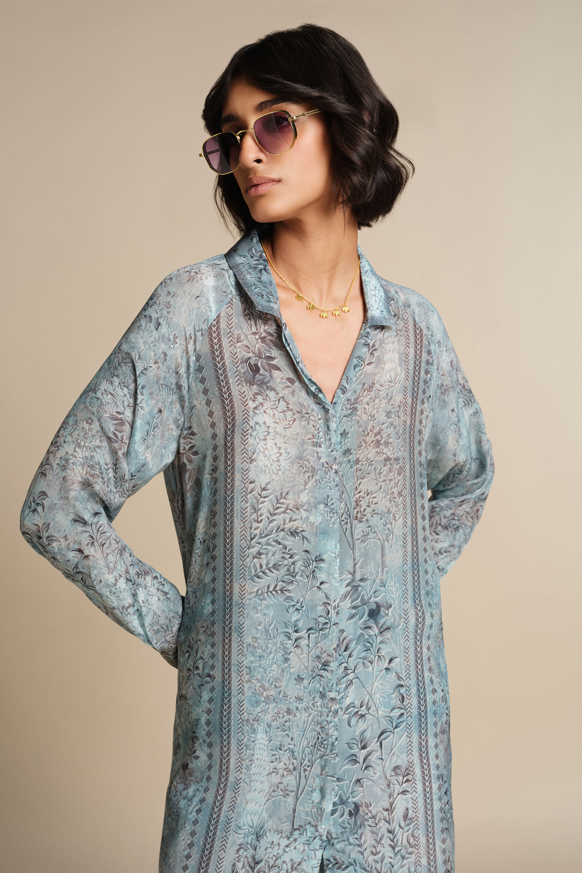Irmak Kurta Set - Powder Blue, Powder Blue, image 5