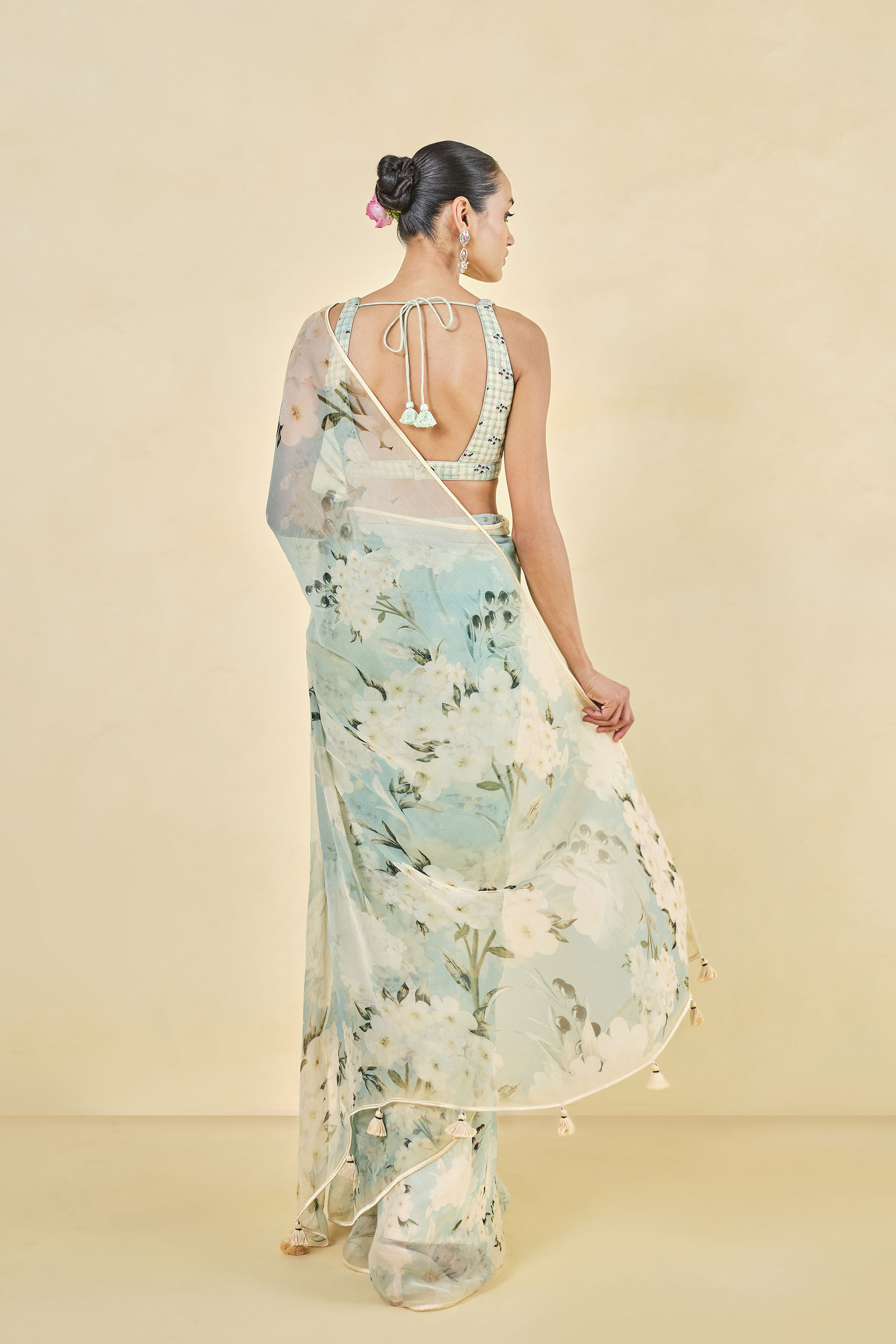 Nalorie Saree - Sage, Sage, image 3