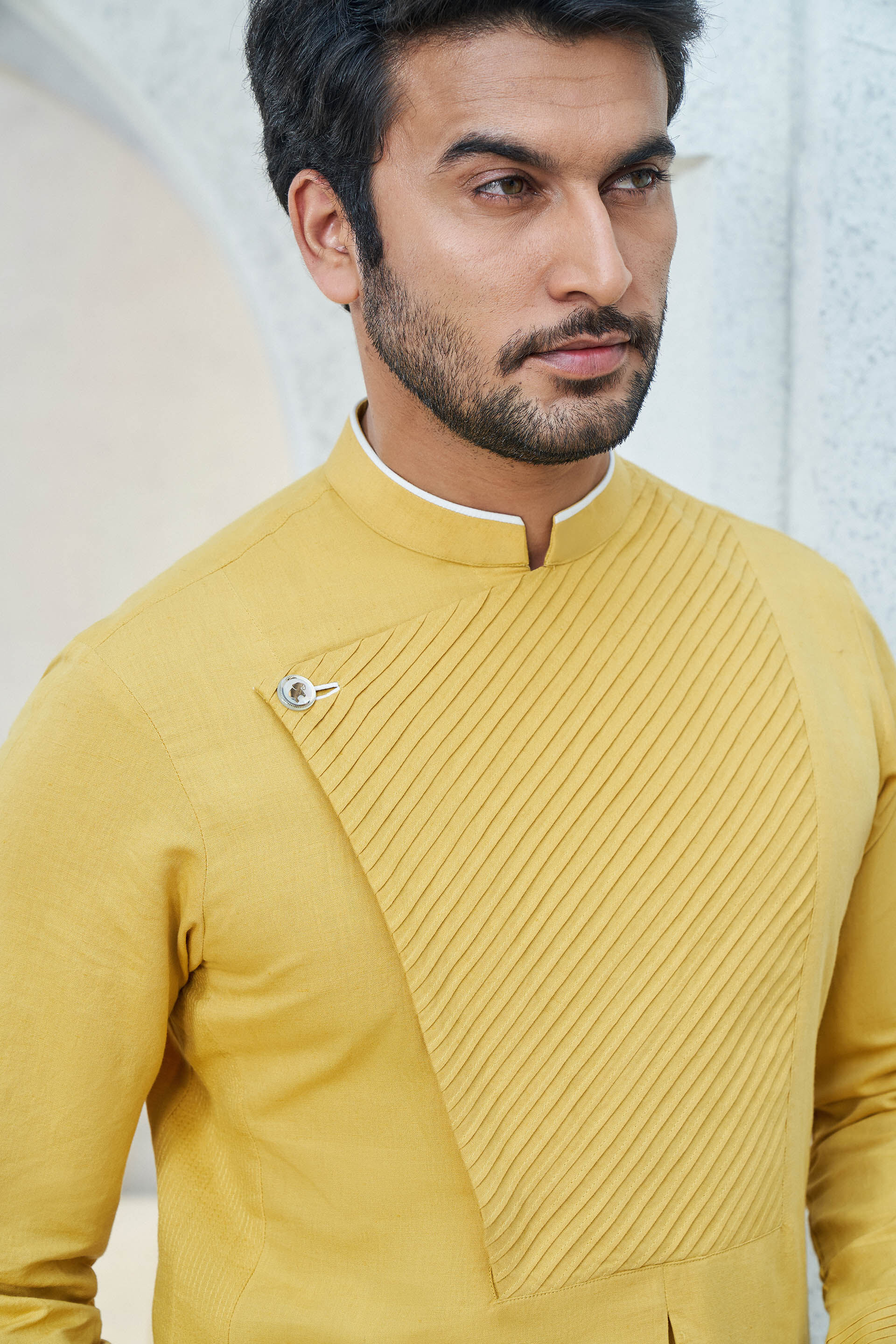 Faris Kurta - Mustard, Mustard, image 4