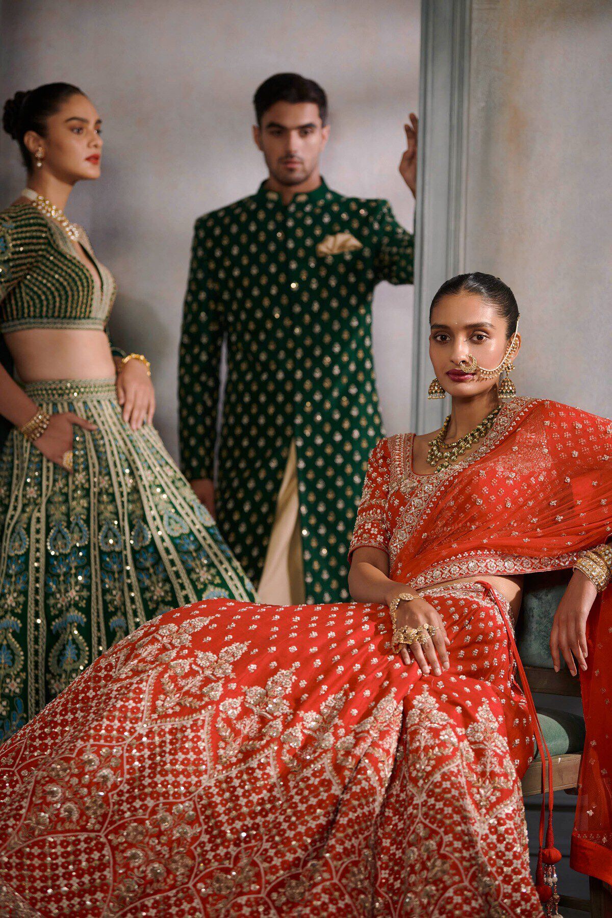 4 - Rooma Lehenga Set &ndash; Green, image 4