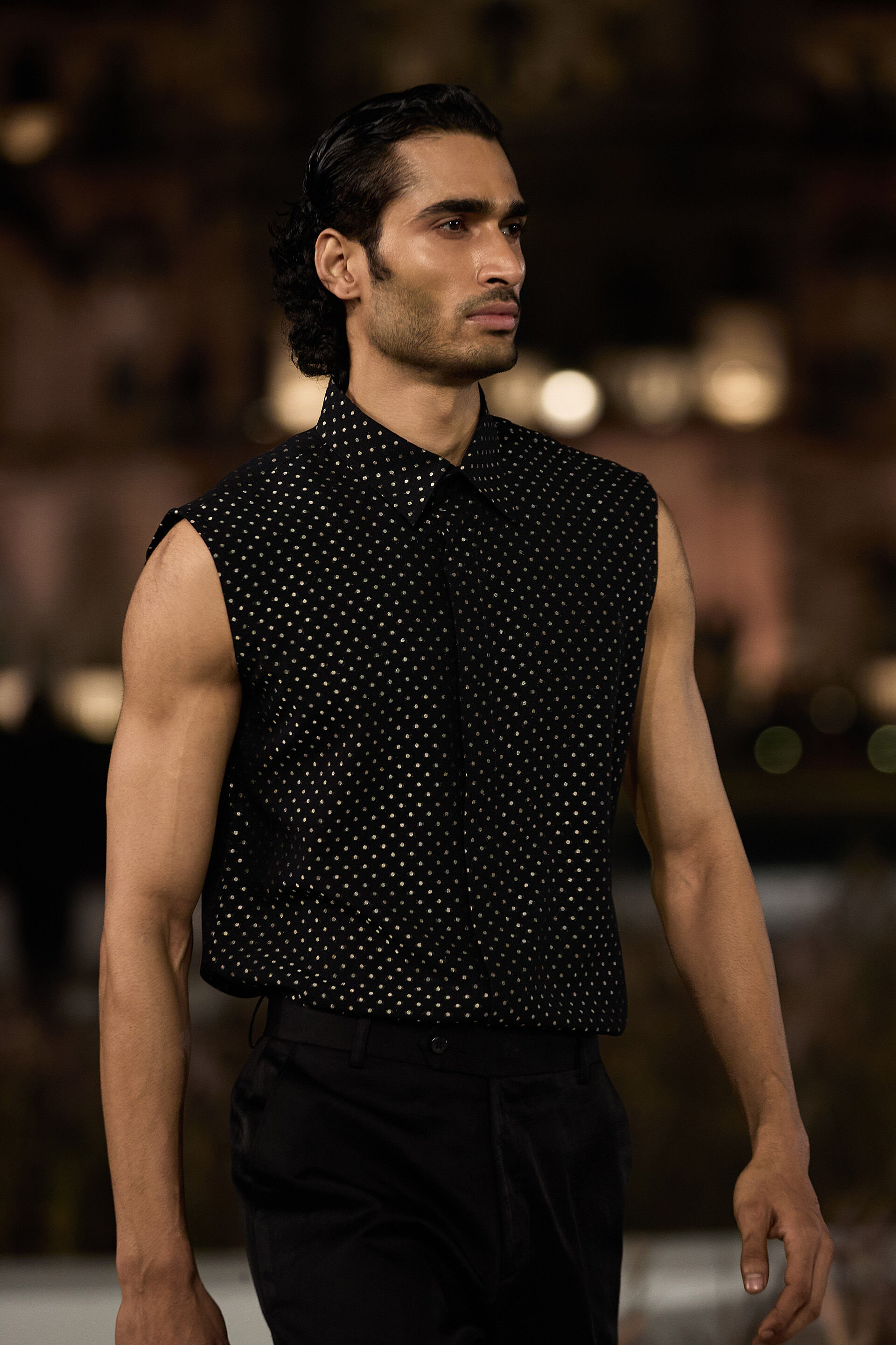 Eryndor Handwoven Benarasi Shirt Set - Black