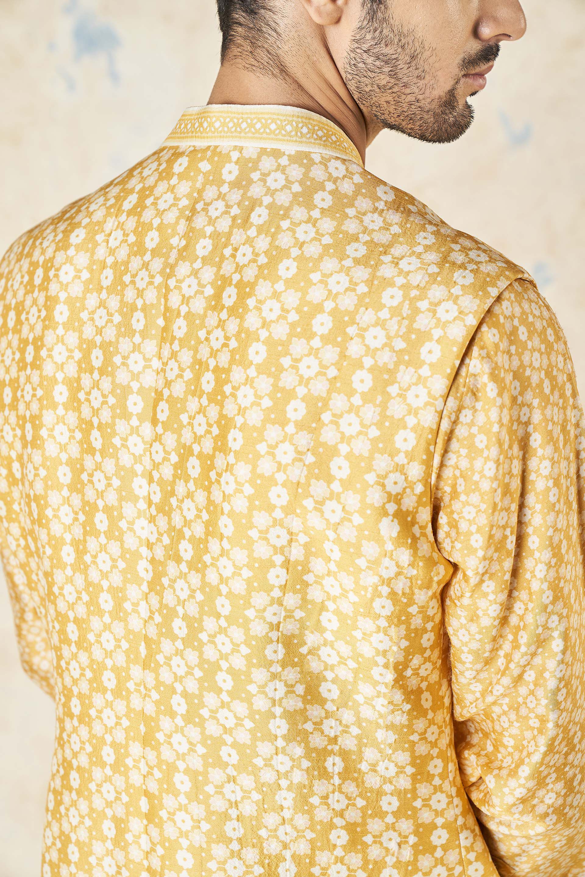 Udyan Nehru Jacket - Mustard, Mustard, image 5