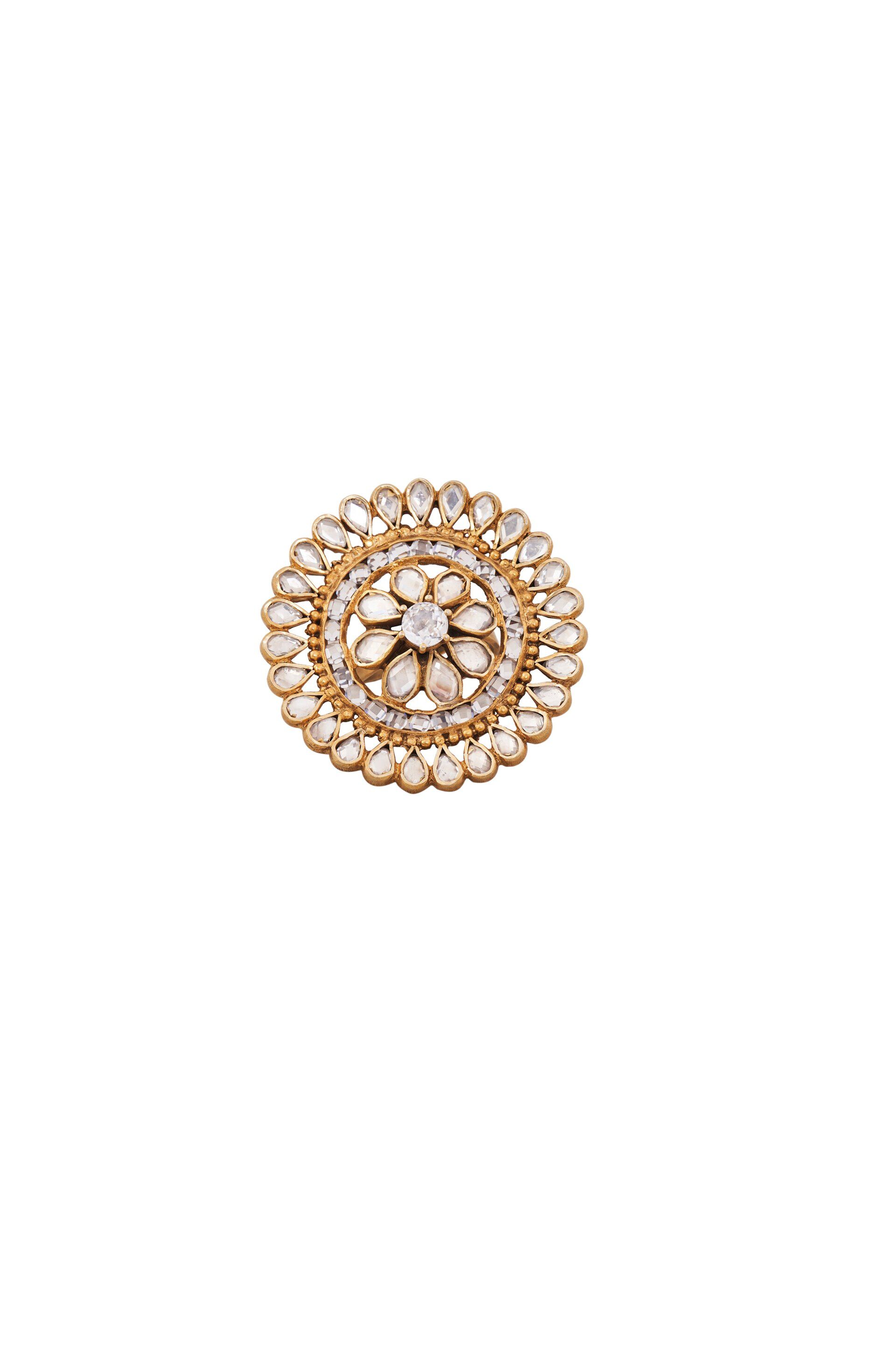 Crystal Floral Ring, , image 1