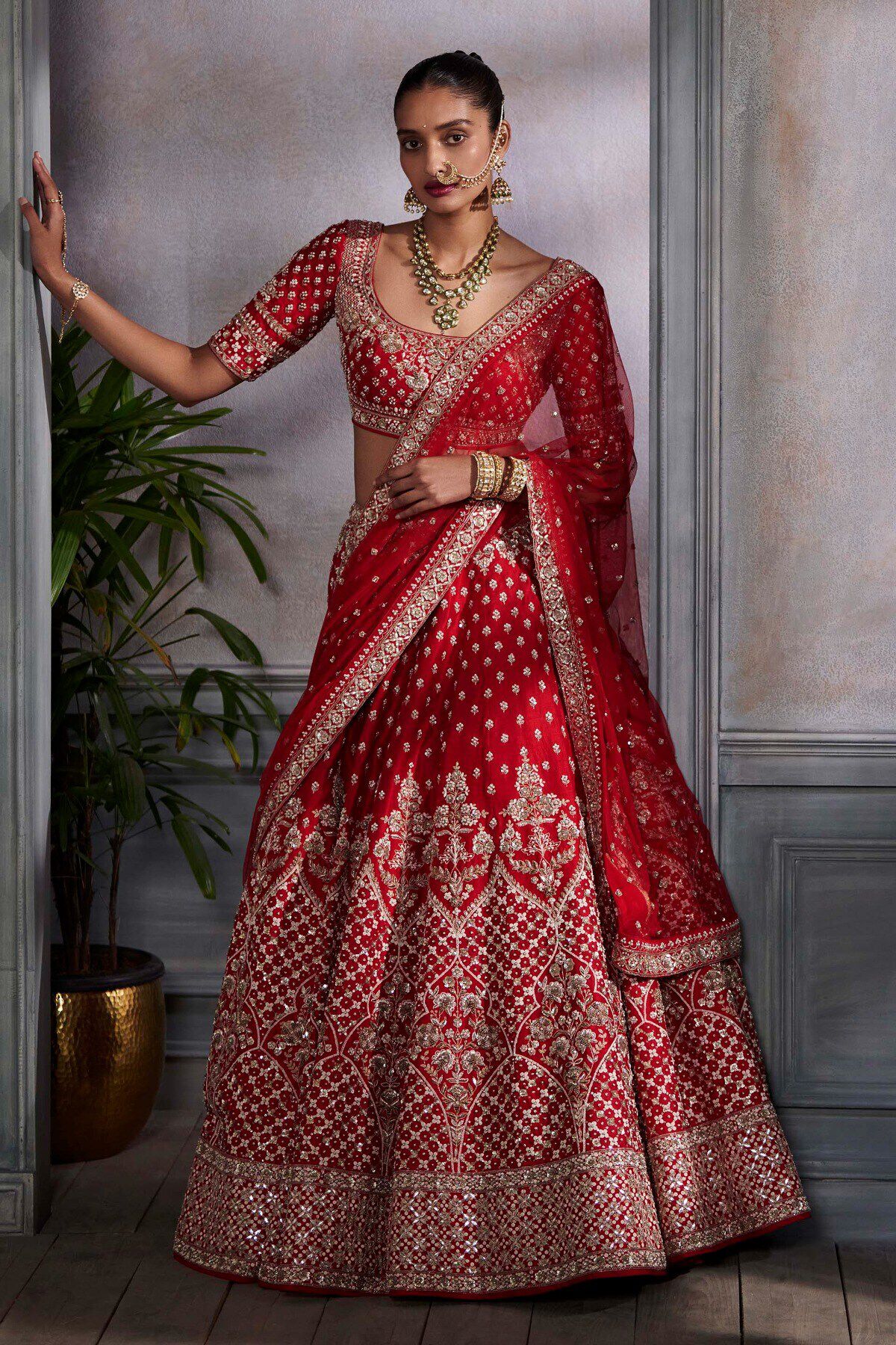 Sitashi Lehenga Set &ndash; Red