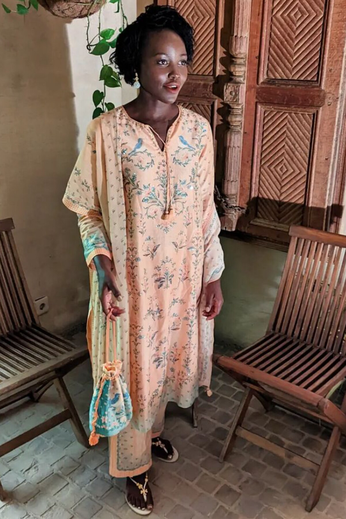 2 - Aavani Kurta Set &ndash; Peach, image 2