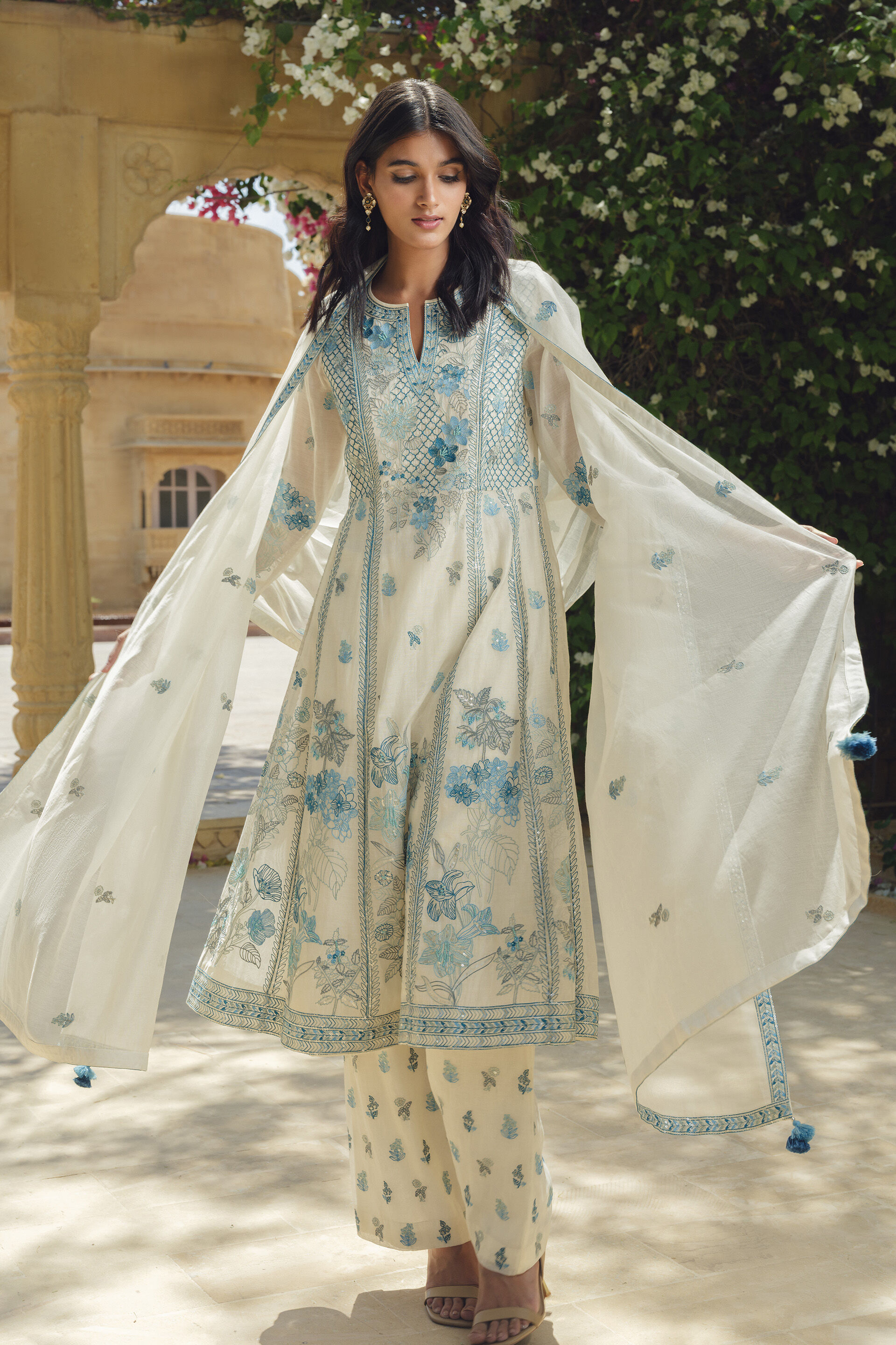 Hafdis Embroidered Mul Suit Set - Natural, Natural, image 2