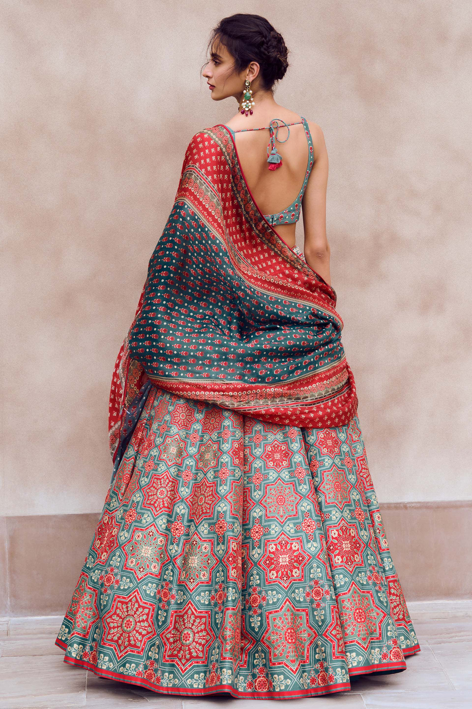 Mayai Lehenga - Blue, Blue, image 3